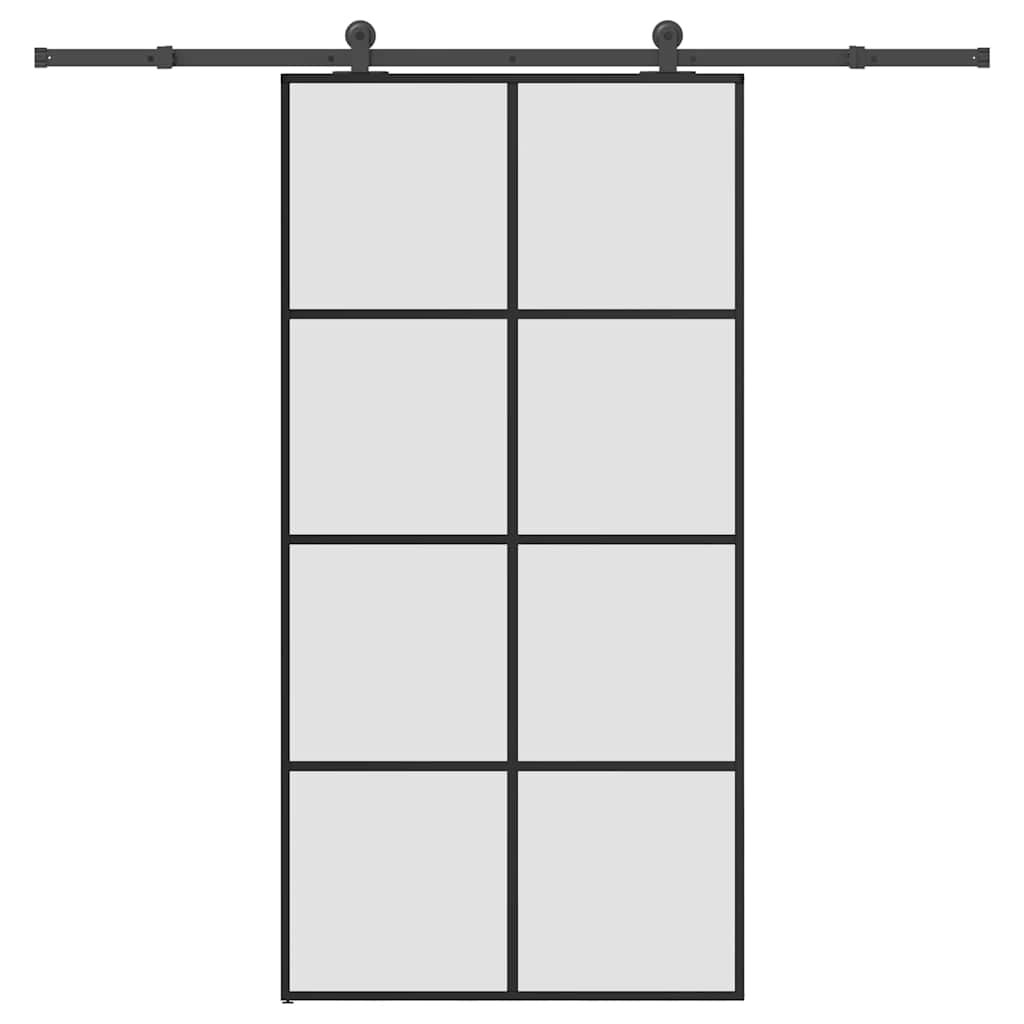 vidaXL Posuvné dveře s kováním 1025 x 205 cm ESG sklo a hliník