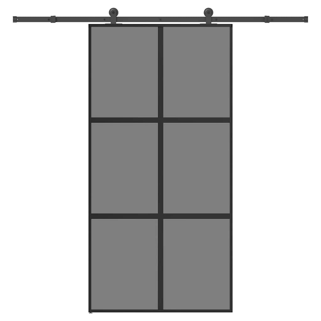 vidaXL Posuvné dveře s kováním 1025x205 cm tvrzeného sklo a hliník