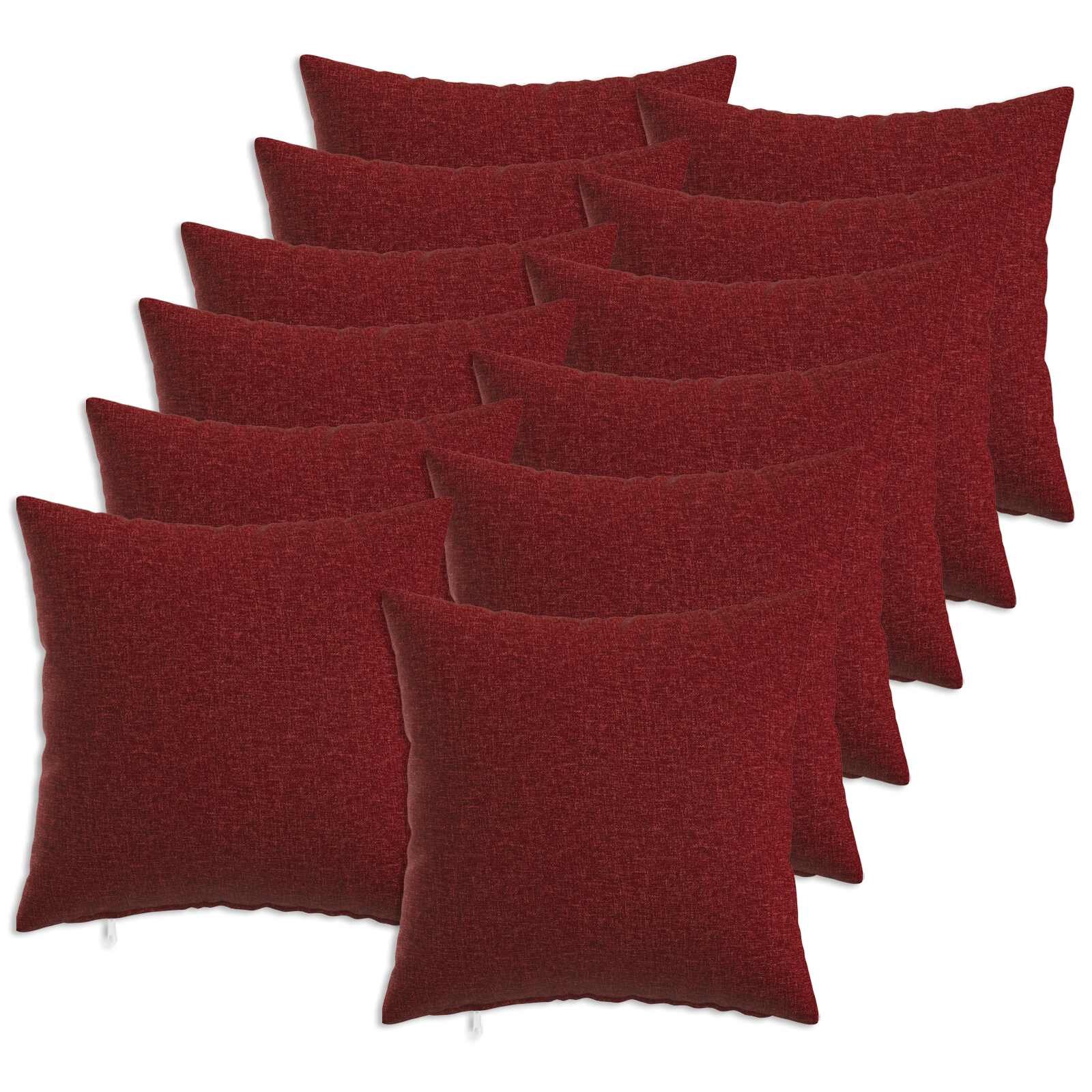 vidaXL Povlak na polštář 12 ks HEERLEN Víno Červené 50 x 50 cm Textil