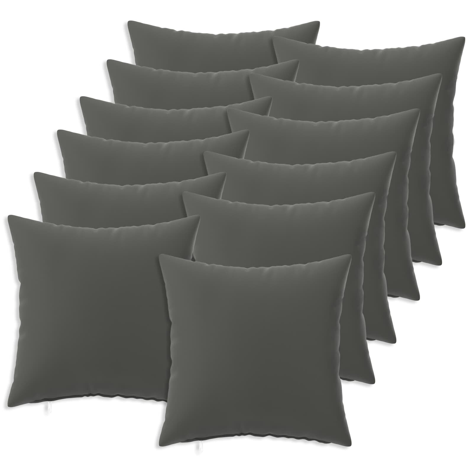vidaXL Povlak na polštář 12 pcs HEERLEN Antracitová 50 x 50 cm
