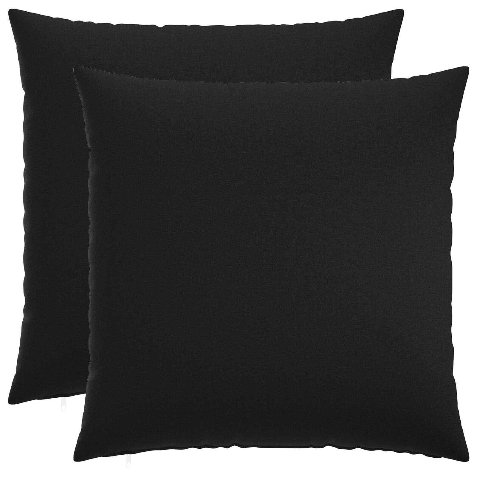 vidaXL Povlak na polštář 2 ks HEERLEN Černá 65 x 65 cm Textil