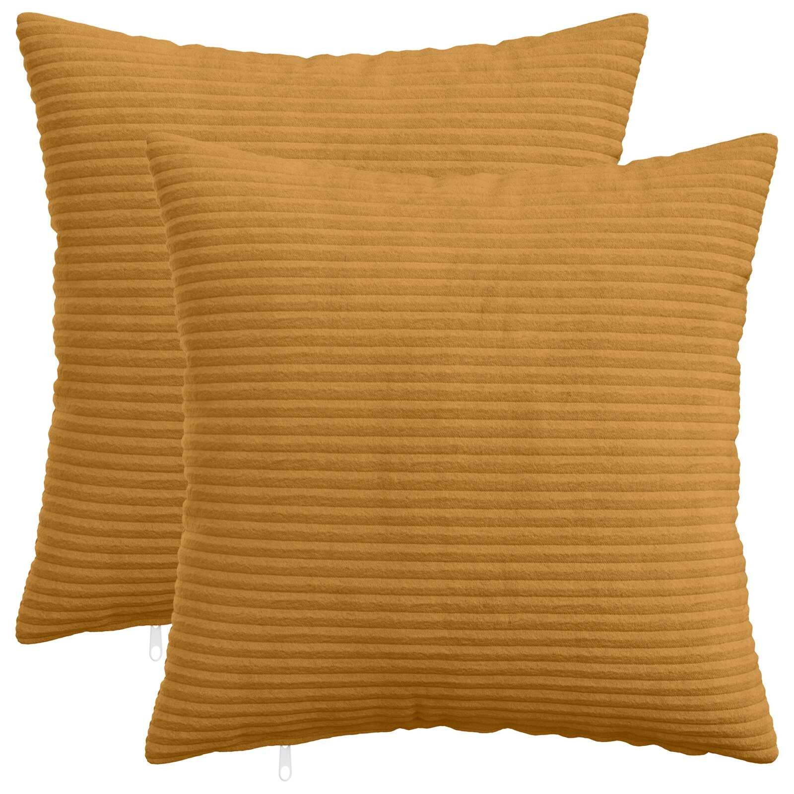 vidaXL Povlak na polštář 2 ks HEERLEN Žlutá 50 x 50 cm manšestr