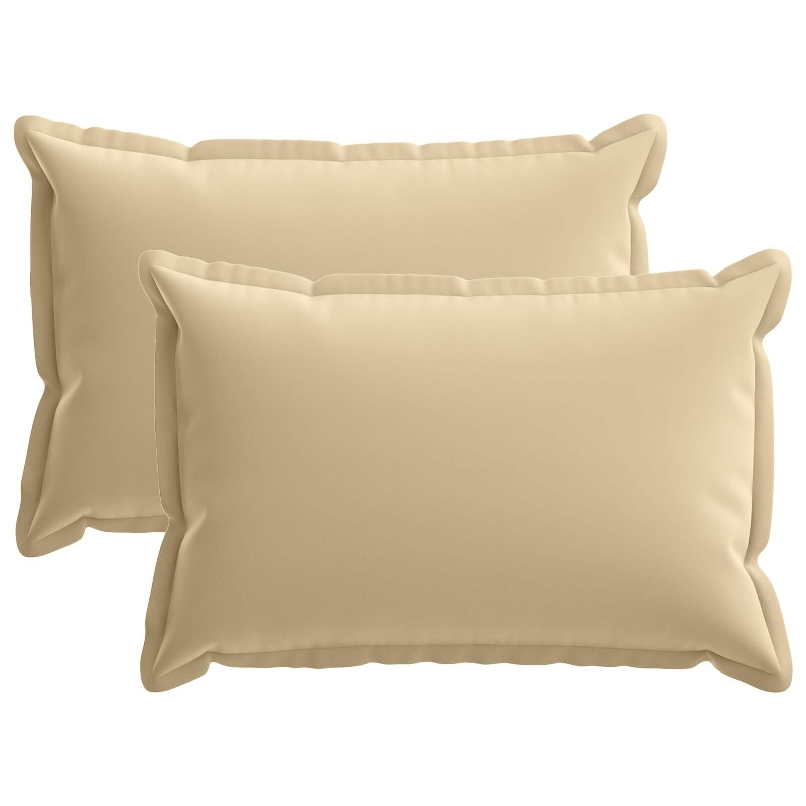 vidaXL Povlak na polštář 2 ks HOUTEN Béžová 50 x 80 cm Polyester