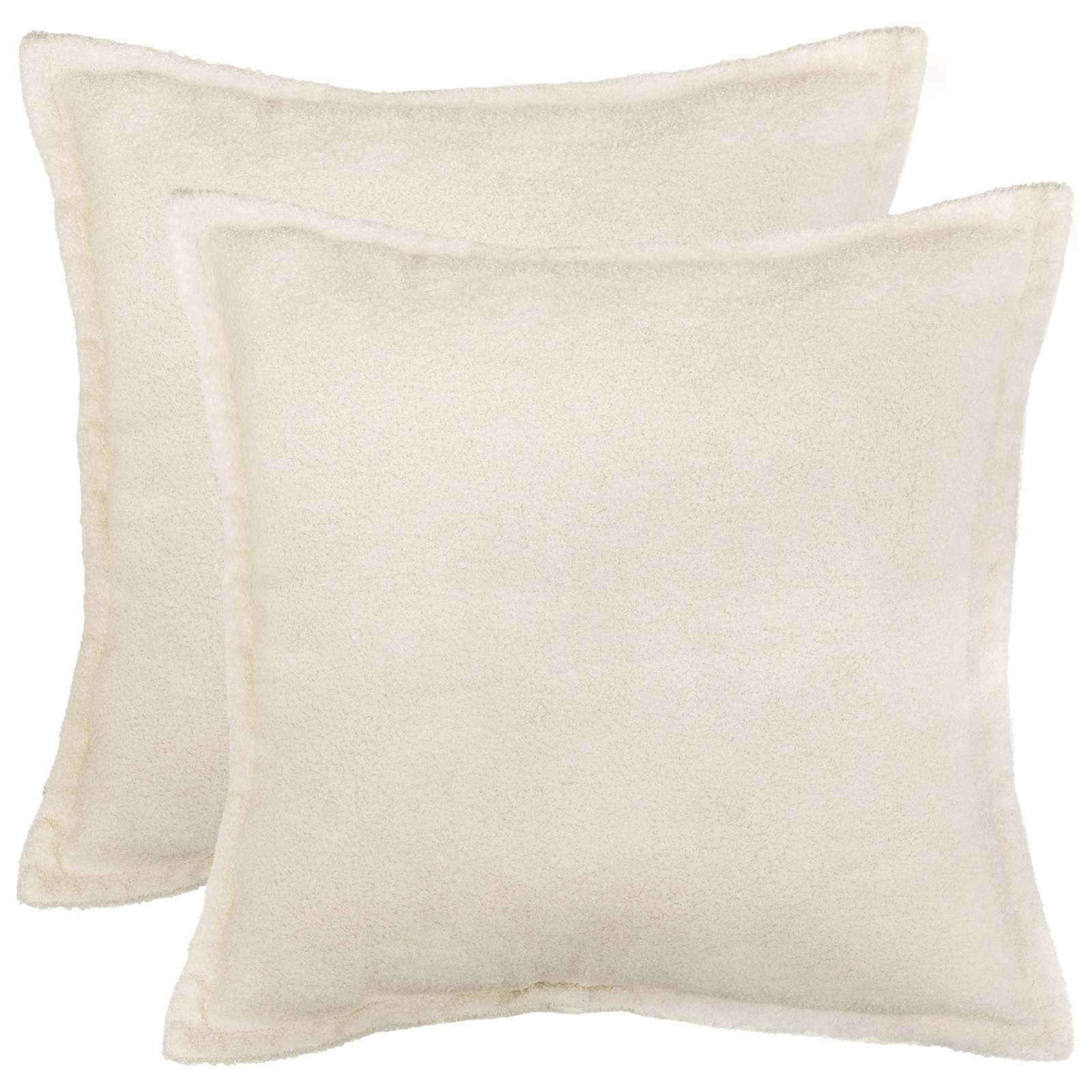 vidaXL Povlak na polštář 2 ks HOUTEN Krémová 50 x 50 cm Bouclé