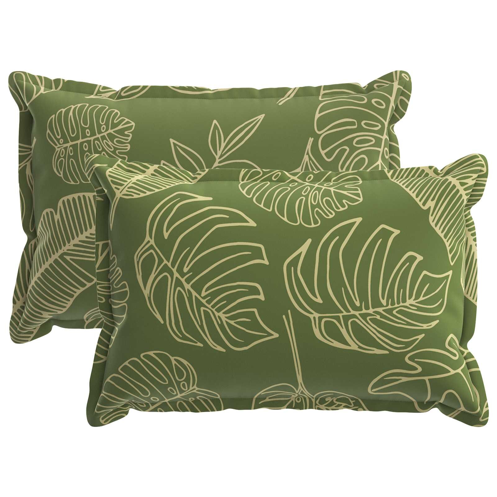 vidaXL Povlak na polštář 2 ks HOUTEN Listový design 50 x 80 cm