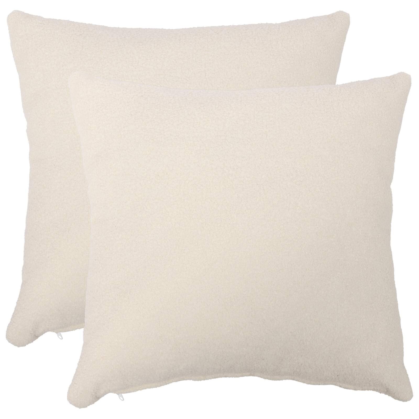 vidaXL Povlak na polštář 2 pcs HEERLEN Krémová 50 x 50 cm Bouclé