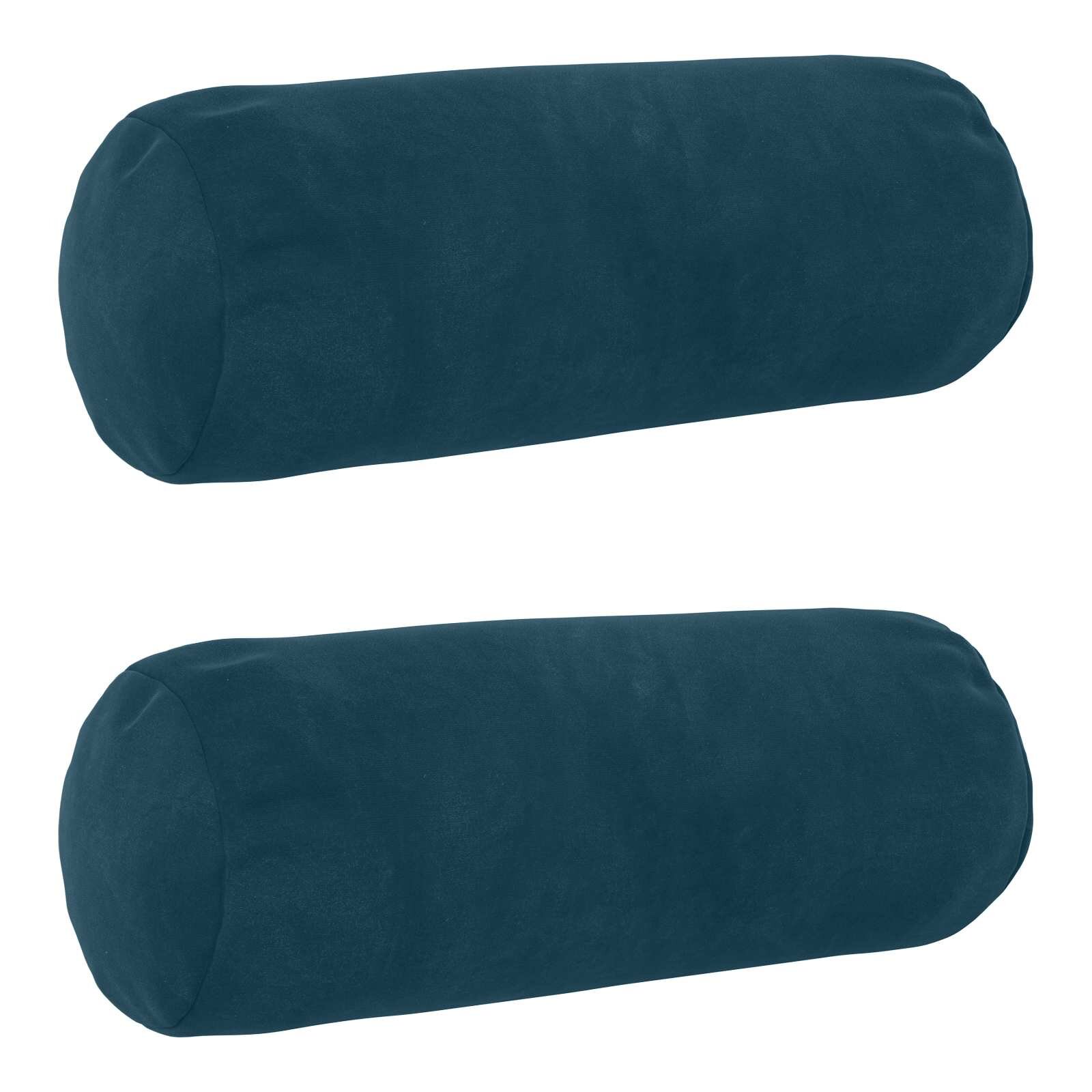 vidaXL Povlak na polštář 2 pcs HEERLEN Modrá Ø 15 x 40 cm Samet