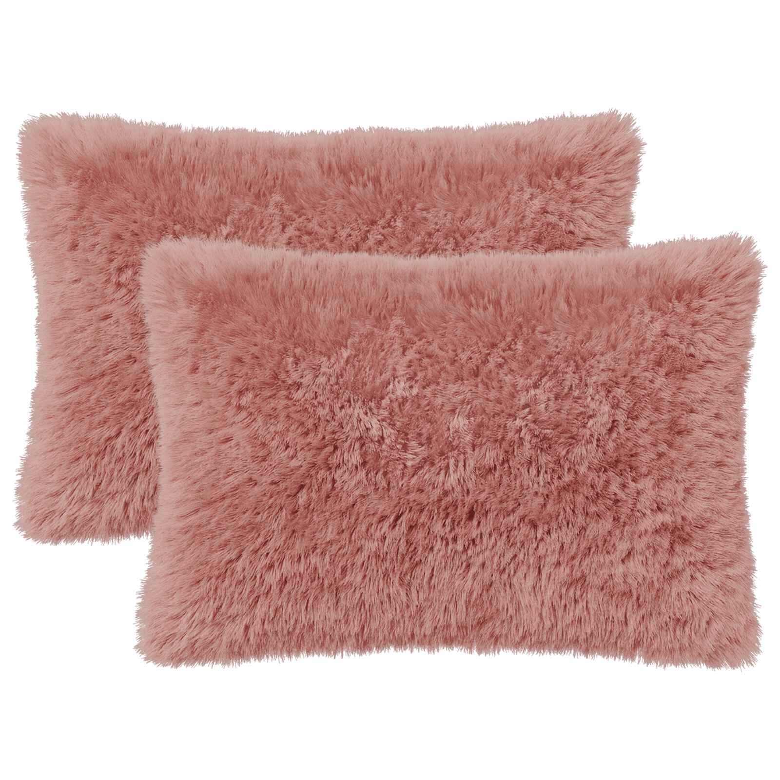 vidaXL Povlak na polštář 2 pcs HEERLEN Růžová 40 x 60 cm PV fleece