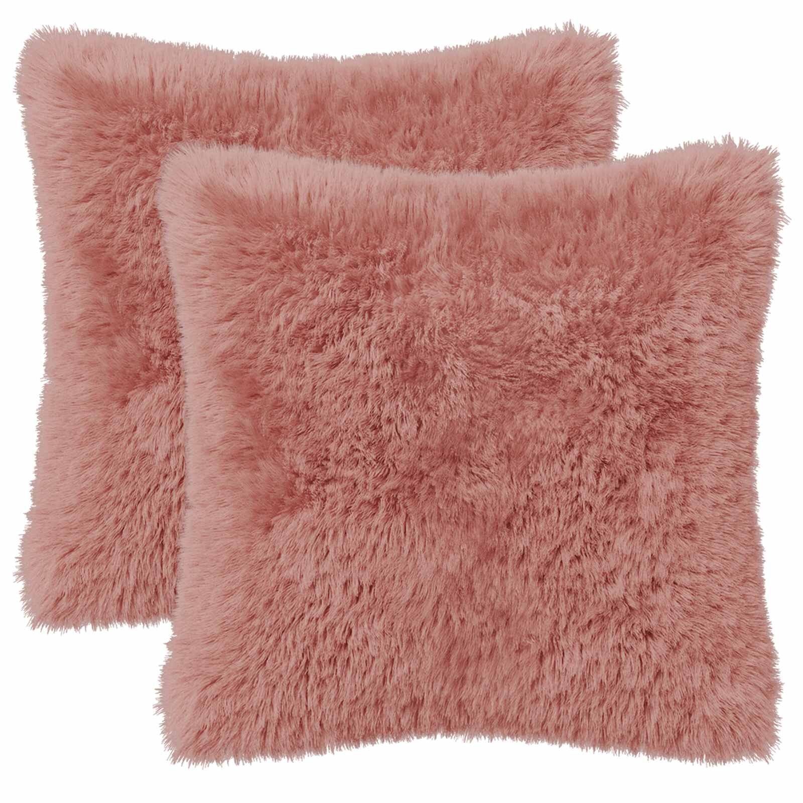 vidaXL Povlak na polštář 2 pcs HEERLEN Růžová 45 x 45 cm PV fleece