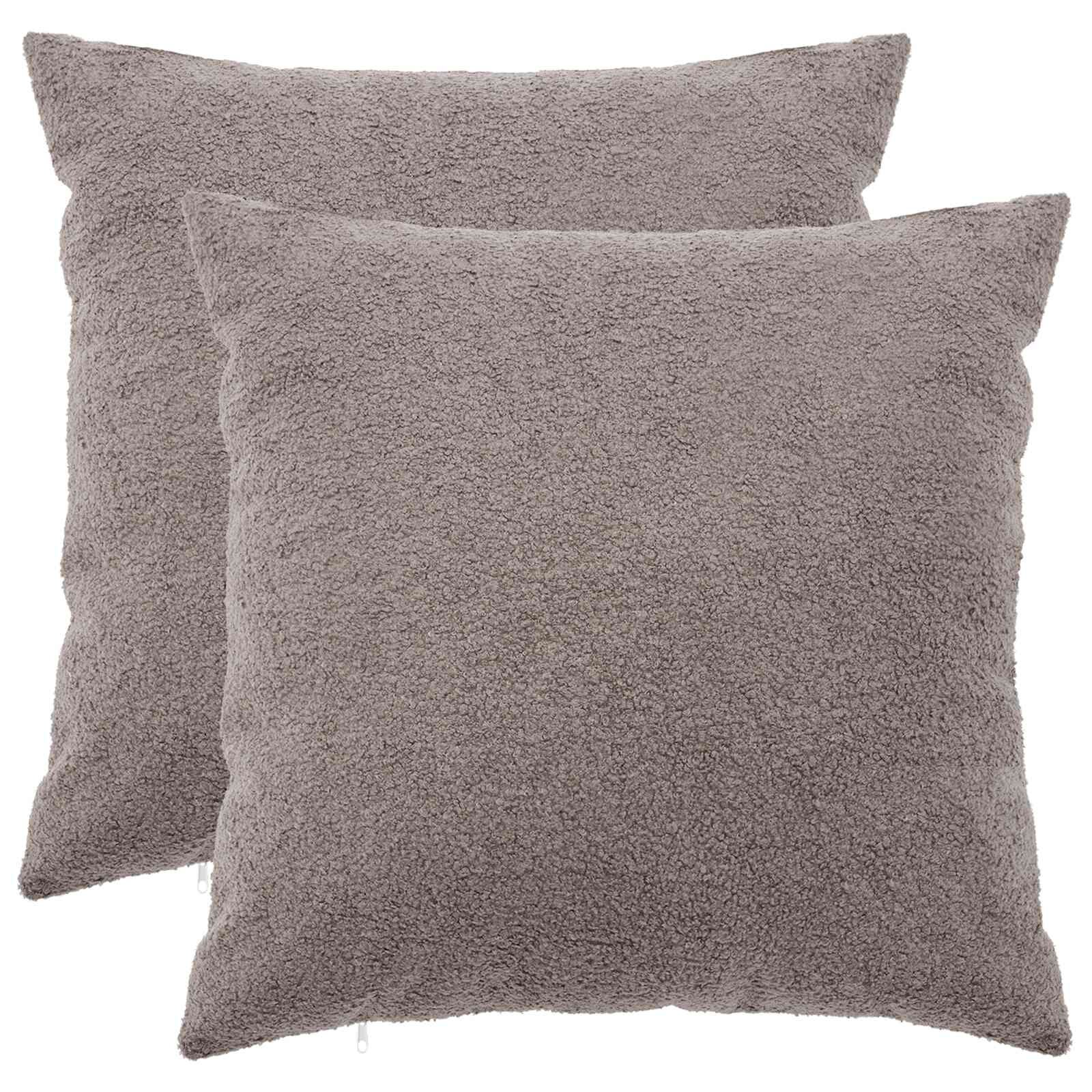 vidaXL Povlak na polštář 2 pcs HEERLEN Světle šedá 60 x 60 cm Bouclé