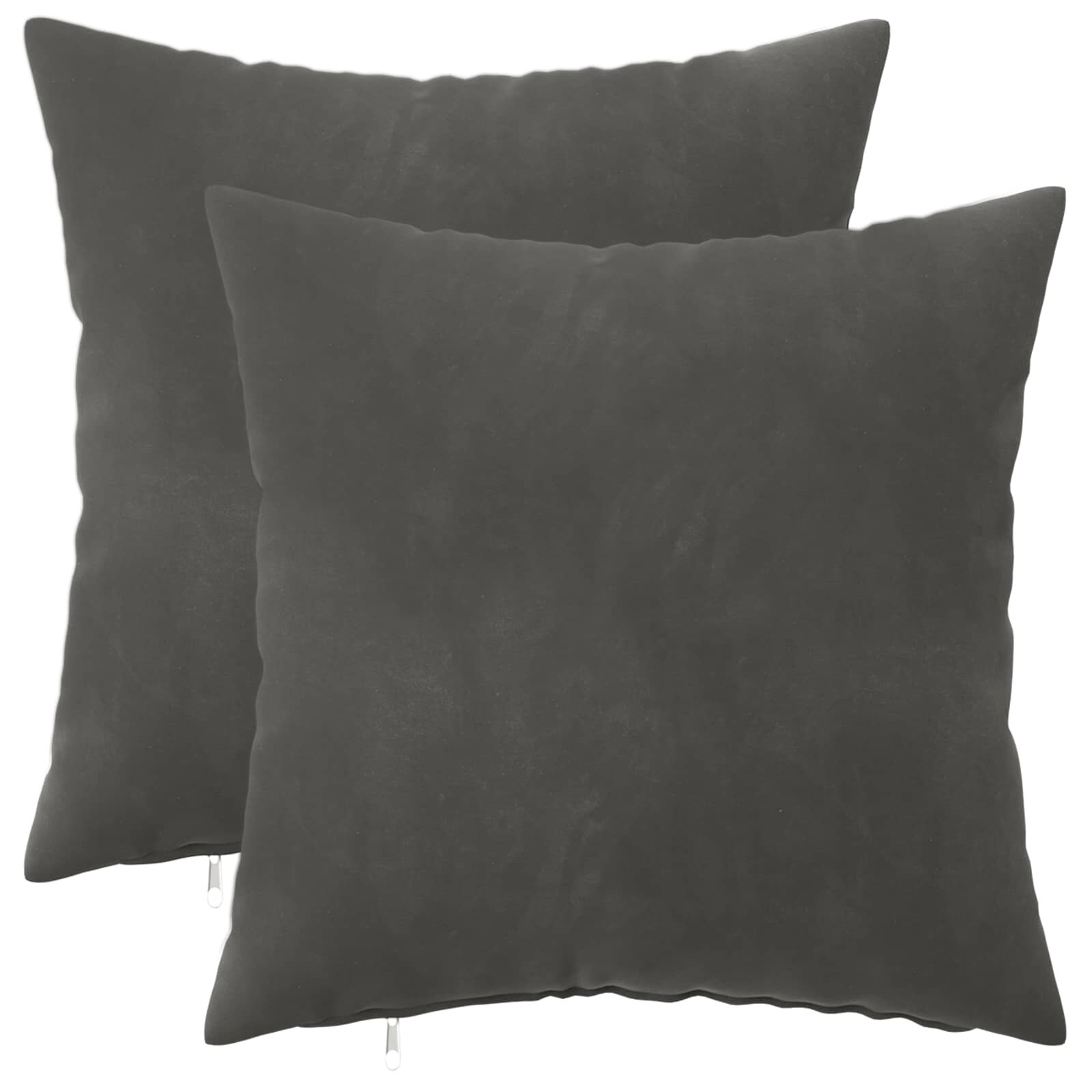vidaXL Povlak na polštář 2 pcs HEERLEN Tmavě šedá 45 x 45 cm Samet