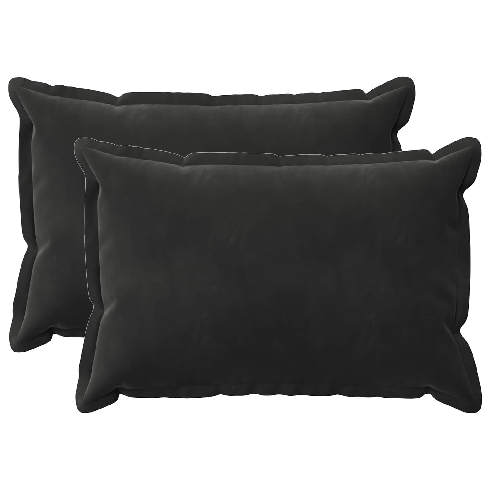 vidaXL Povlak na polštář 2 pcs HOUTEN Černá 50 x 75 cm Samet