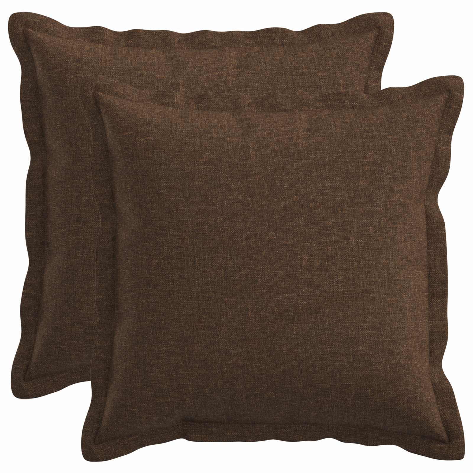 vidaXL Povlak na polštář 2 pcs HOUTEN Hnědá 40 x 40 cm Falešný len