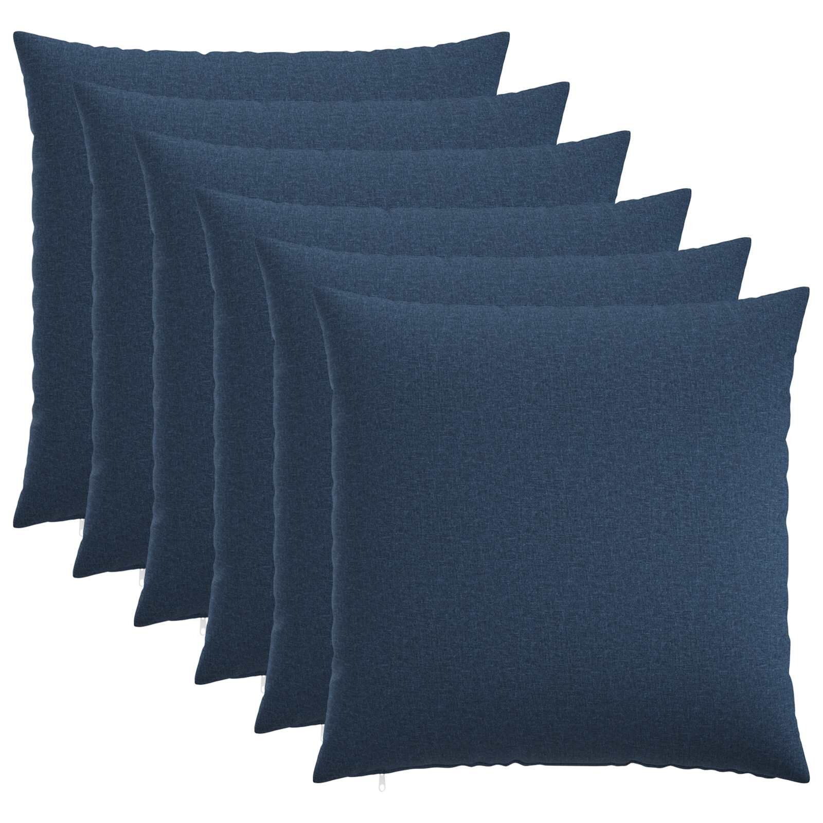 vidaXL Povlak na polštář 6 ks HEERLEN Modrá 55 x 55 cm Textil