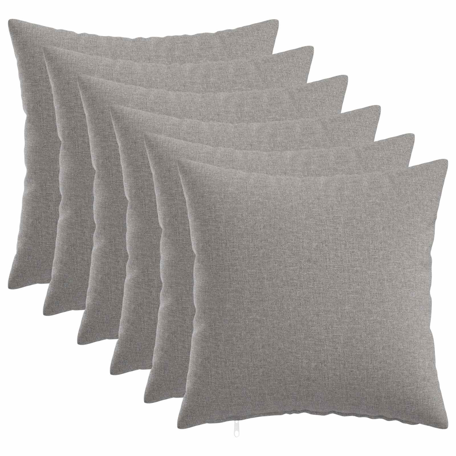 vidaXL Povlak na polštář 6 ks HEERLEN Oblačno šedá 30 x 30 cm Textil