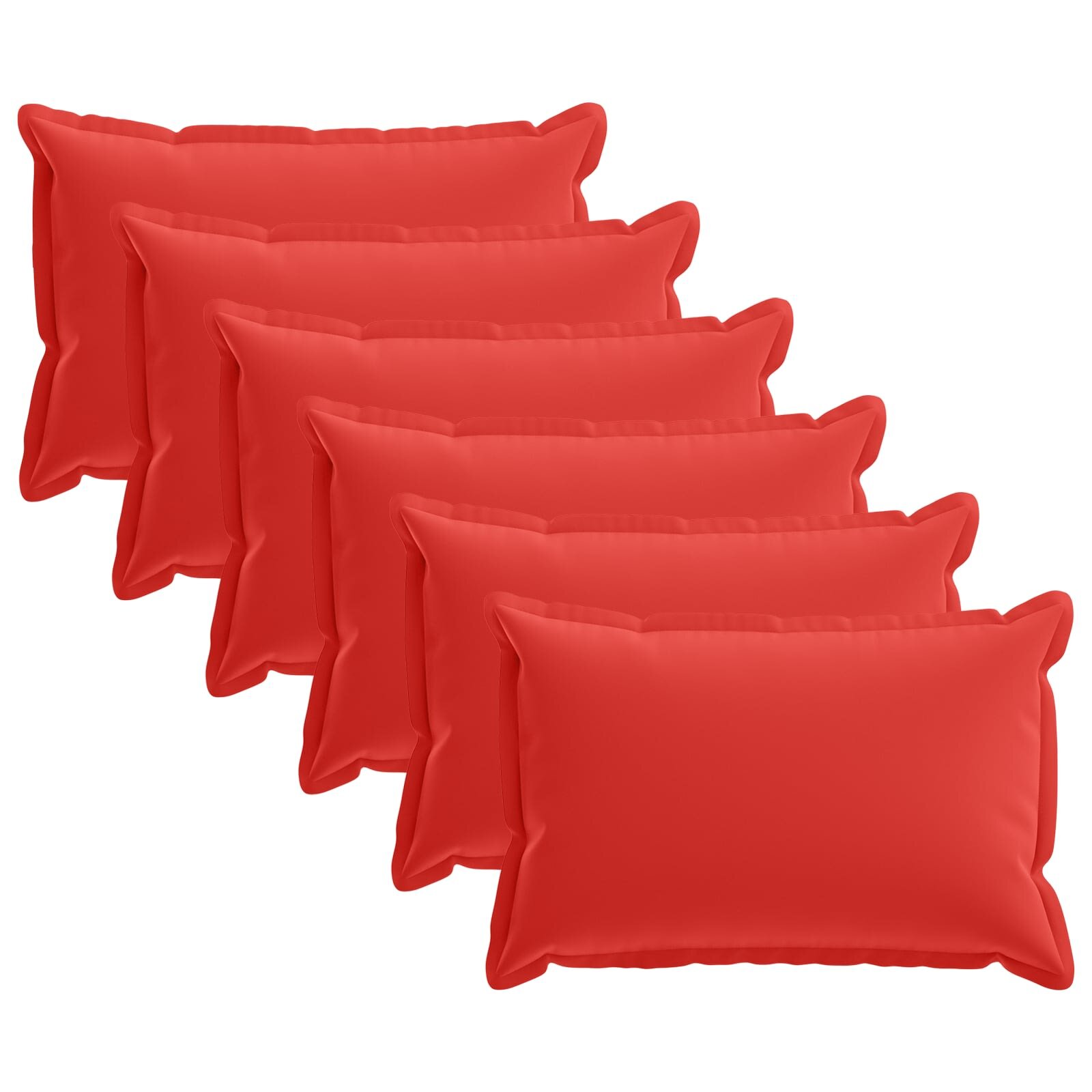 vidaXL Povlak na polštář 6 ks HOUTEN Červená 50 x 80 cm Polyester
