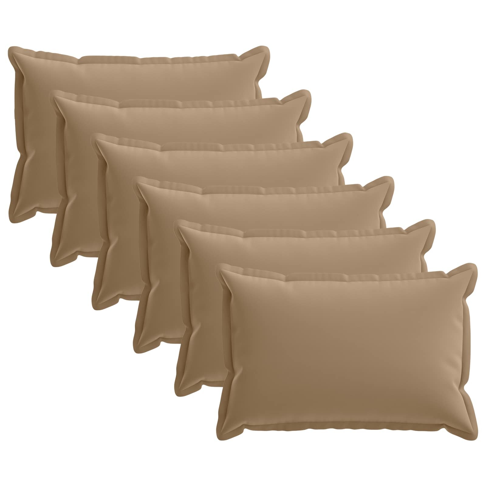 vidaXL Povlak na polštář 6 ks HOUTEN Taupe 50 x 80 cm Polyester