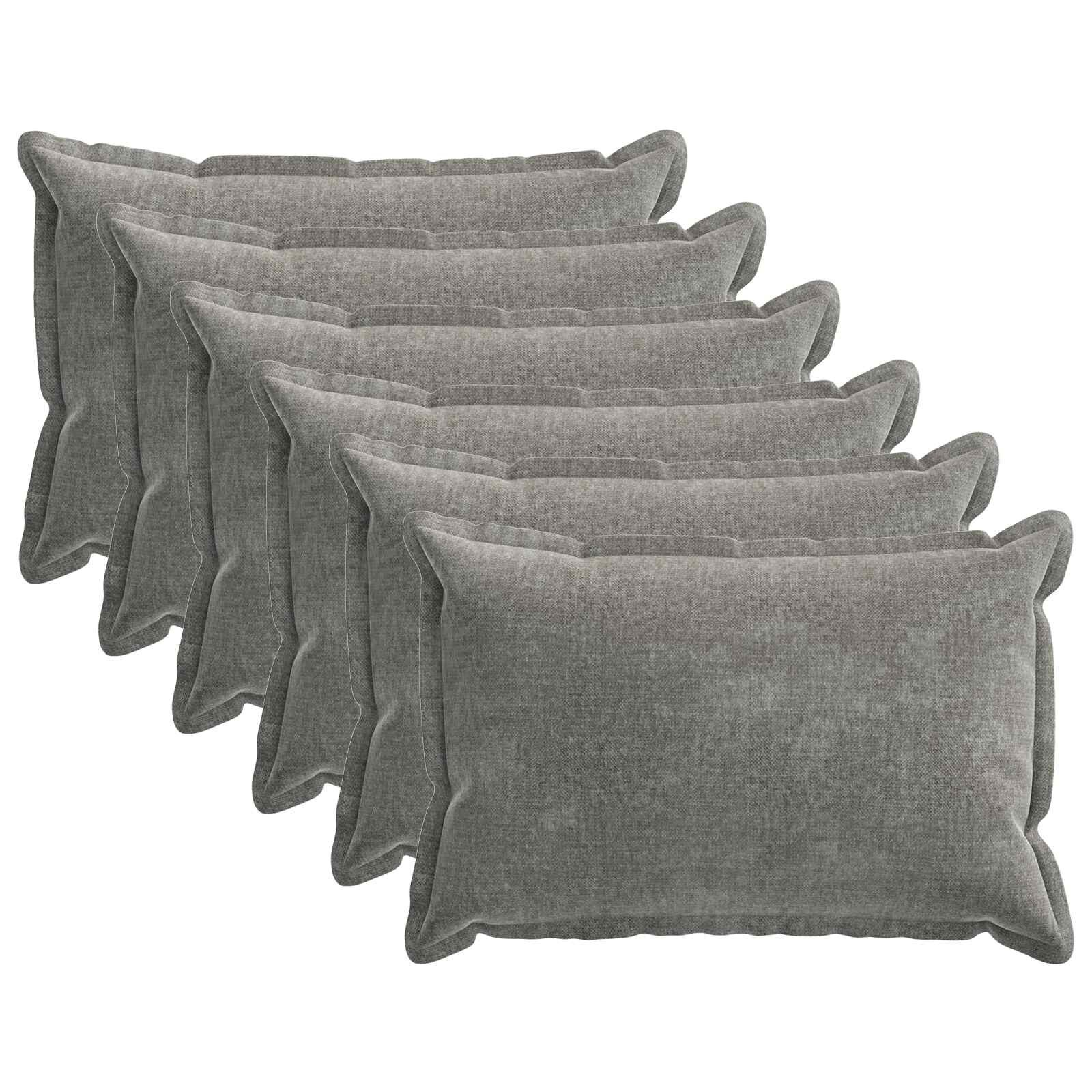 vidaXL Povlak na polštář 6 ks HOUTEN Tmavě šedá 50 x 75 cm