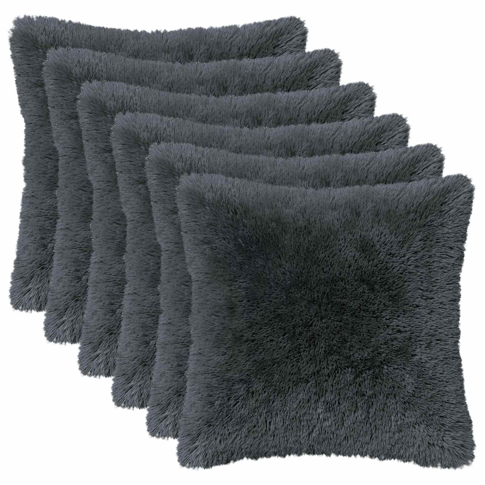 vidaXL Povlak na polštář 6 pcs HEERLEN Antracitová 40 x 40 cm