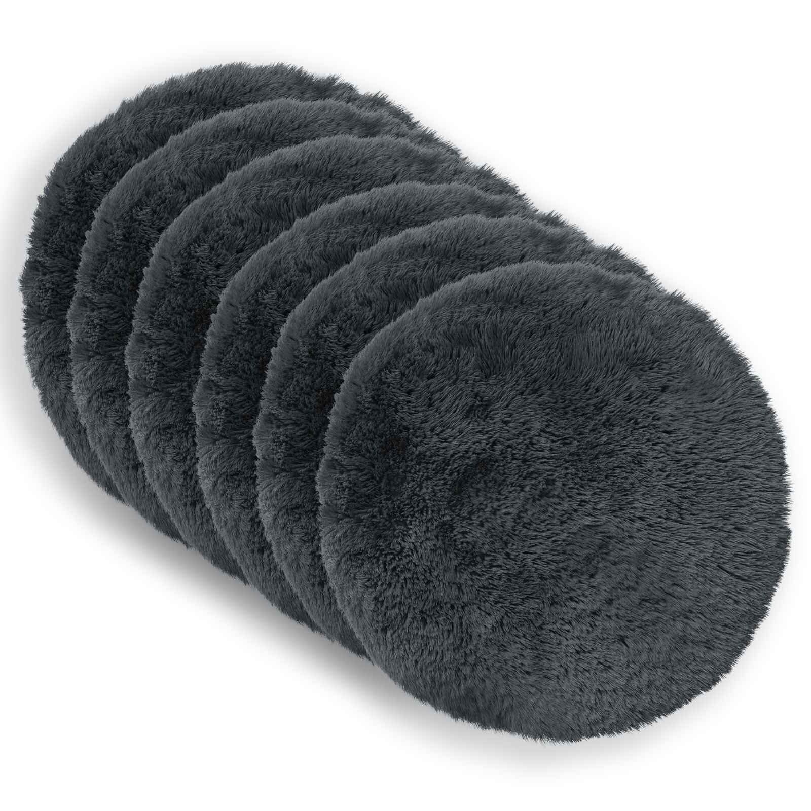 vidaXL Povlak na polštář 6 pcs HEERLEN Antracitová Ø 30 cm PV fleece