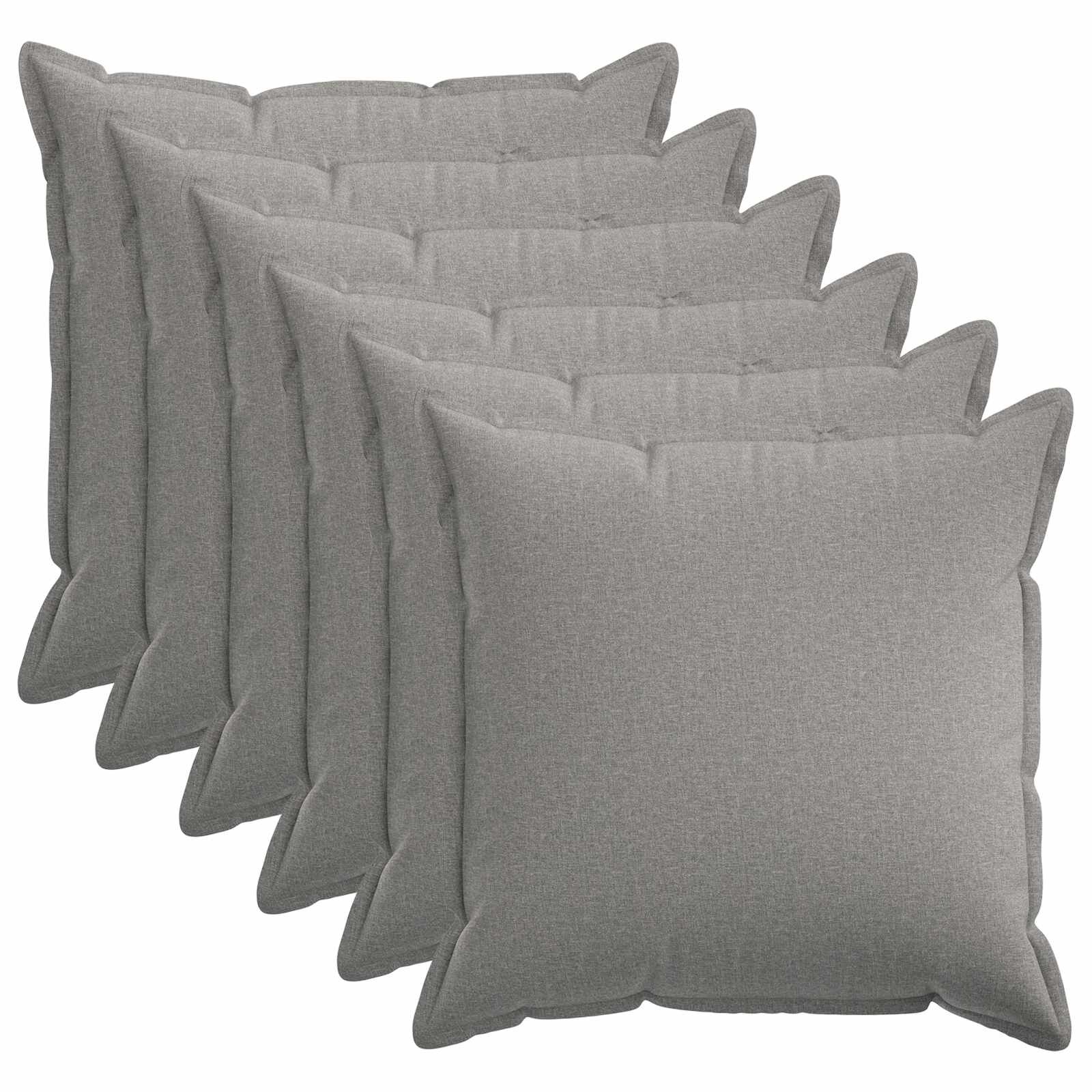 vidaXL Povlak na polštář 6 pcs HOUTEN Oblačno šedá 55 x 55 cm