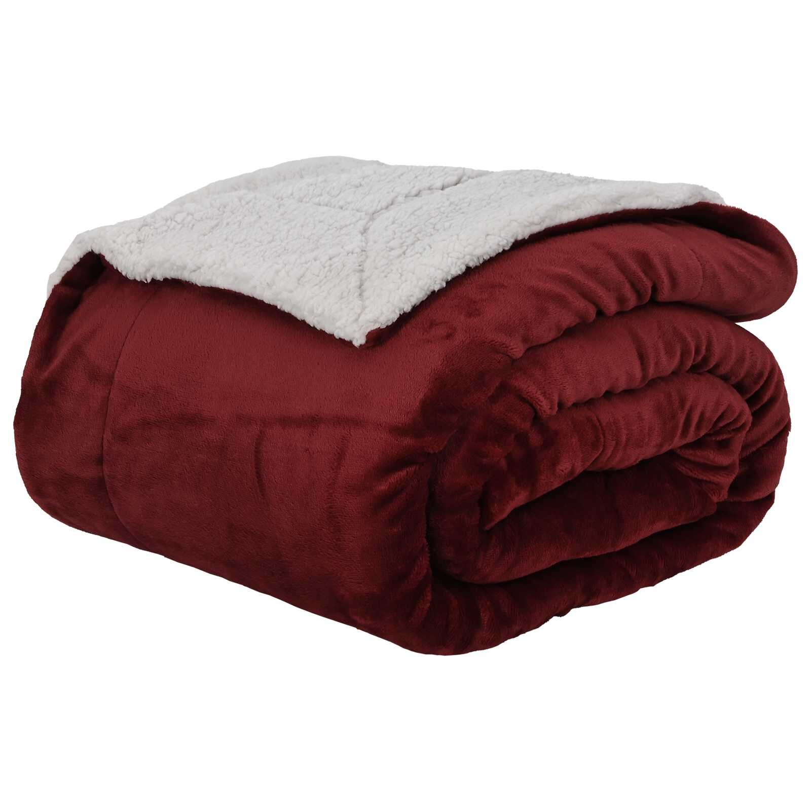 vidaXL Přehoz Bordeaux červená 270 x 240 cm 317 kg Fleece