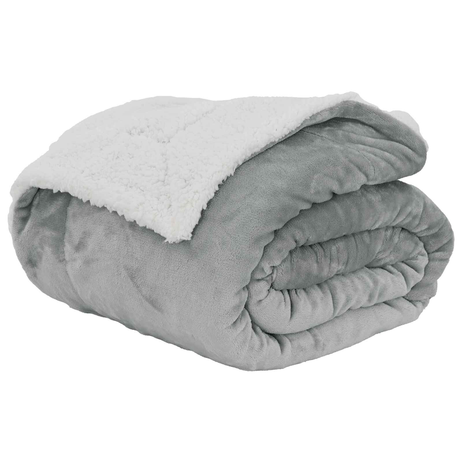 vidaXL Přehoz Šedá 240 x 220 cm 267 kg Fleece