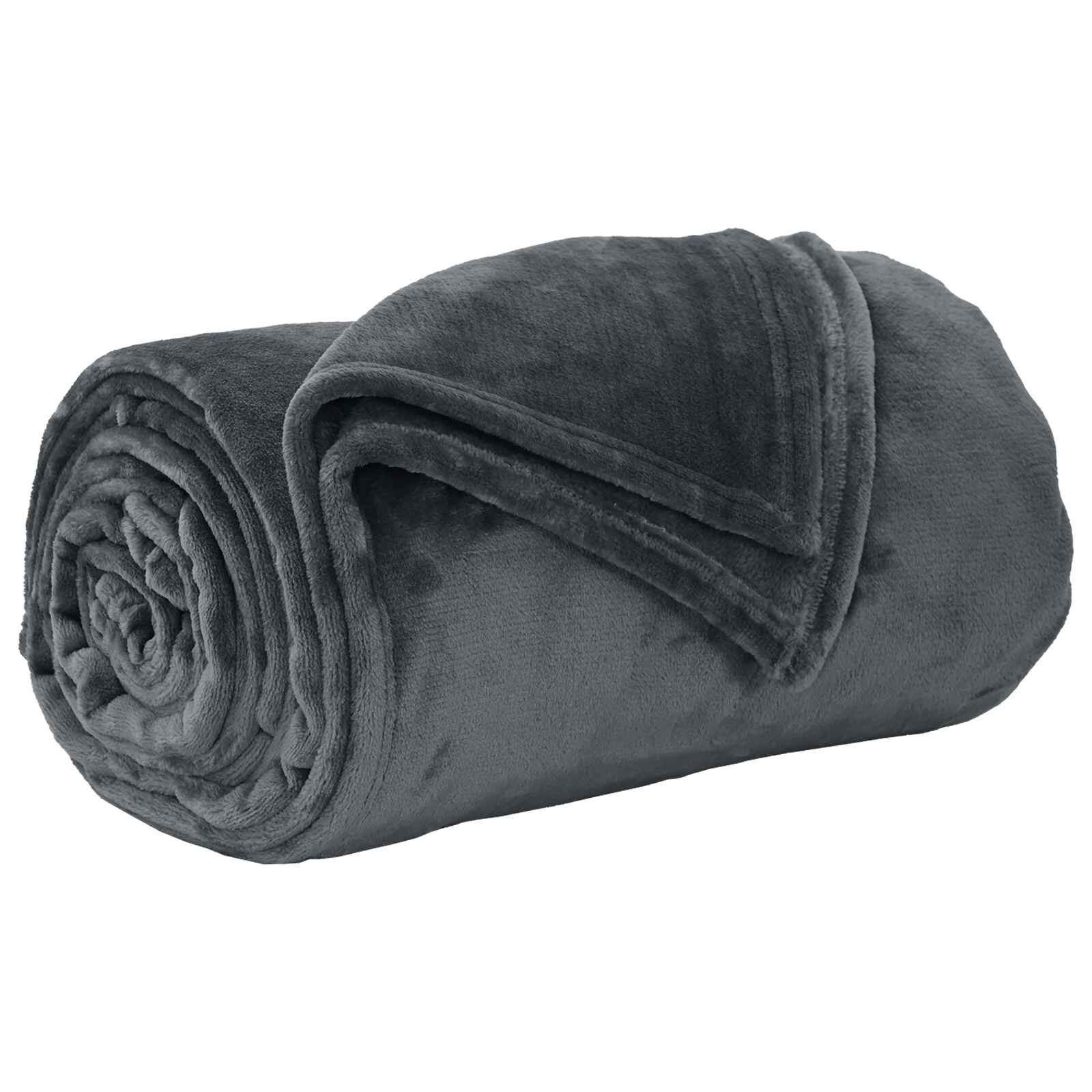 vidaXL Přehoz Tmavě šedá 150 x 130 cm 051 kg Fleece