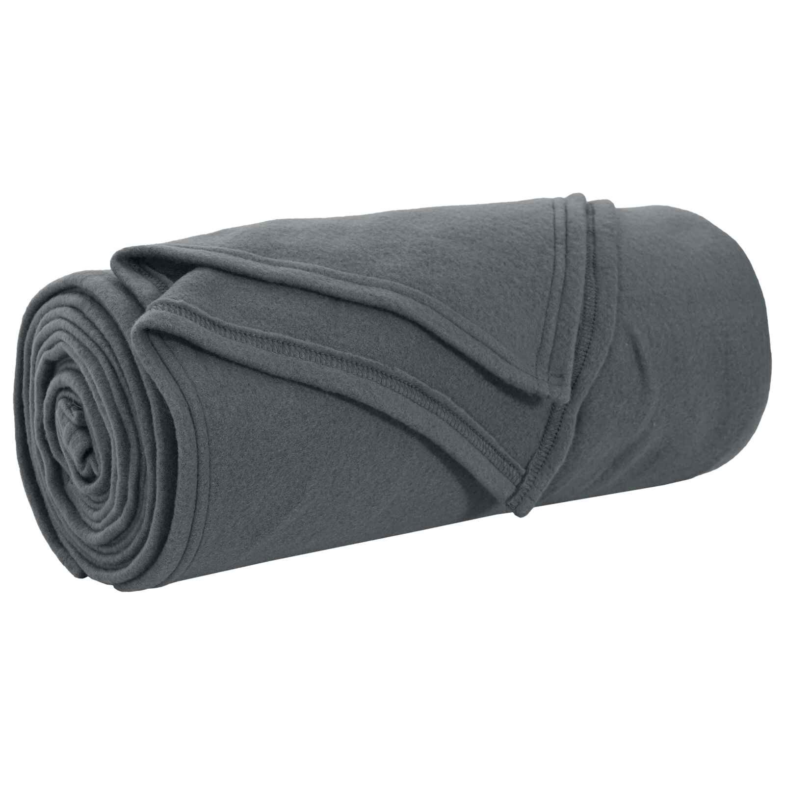 vidaXL Přehoz Tmavě šedá 270 x 240 cm 0.86 kg Fleece