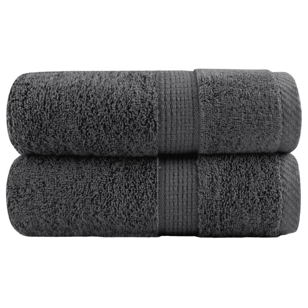 vidaXL Prémiové mycí utěrky SOLUND 2 ks antracitové 30x30 cm 600 g/m²