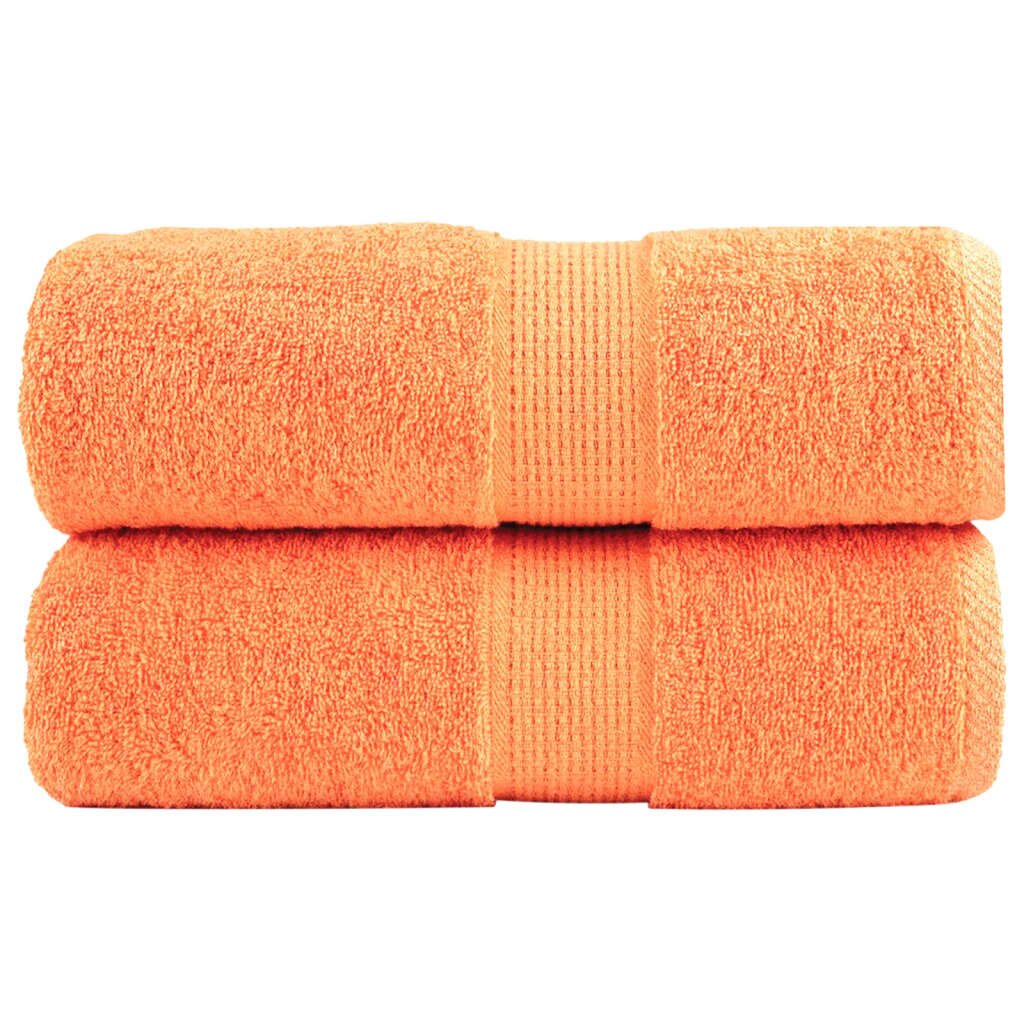 vidaXL Prémiové mycí utěrky SOLUND 2 ks oranžové 30x30 cm 600 g/m²