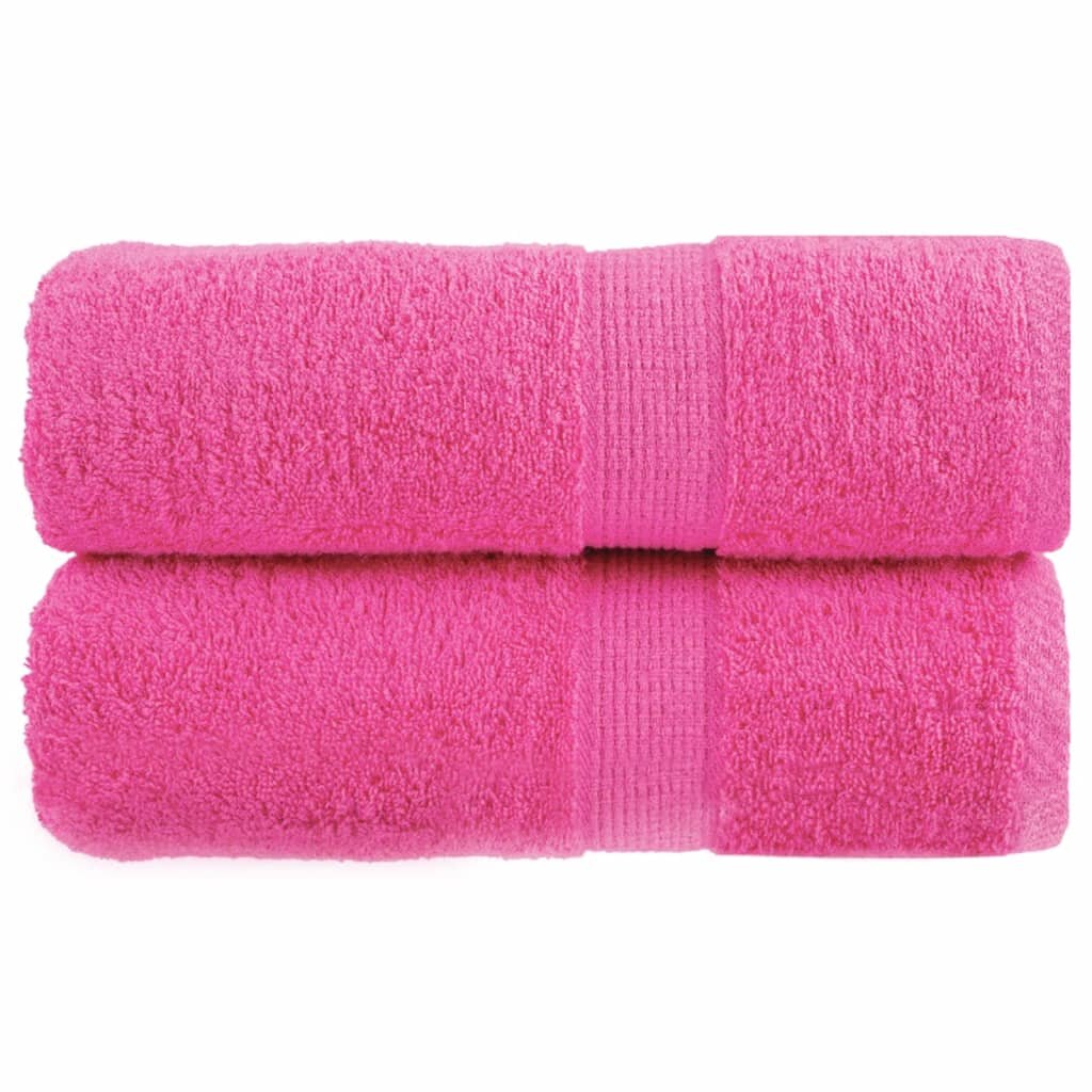 vidaXL Prémiové mycí utěrky SOLUND 2 ks růžové 30x30 cm 600 g/m²