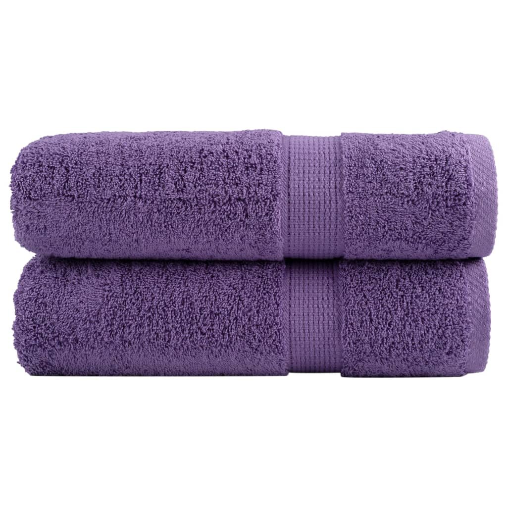 vidaXL Premium ručníky SOLUND 2 ks fialové 70 x 140 cm 600 g/m²