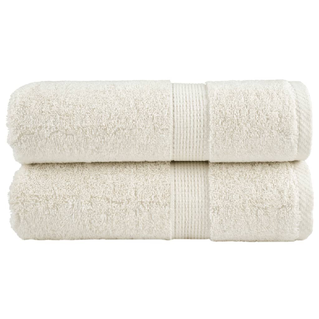 vidaXL Premium ručníky SOLUND 2 ks krémové 30 x 50 cm 600 g/m²