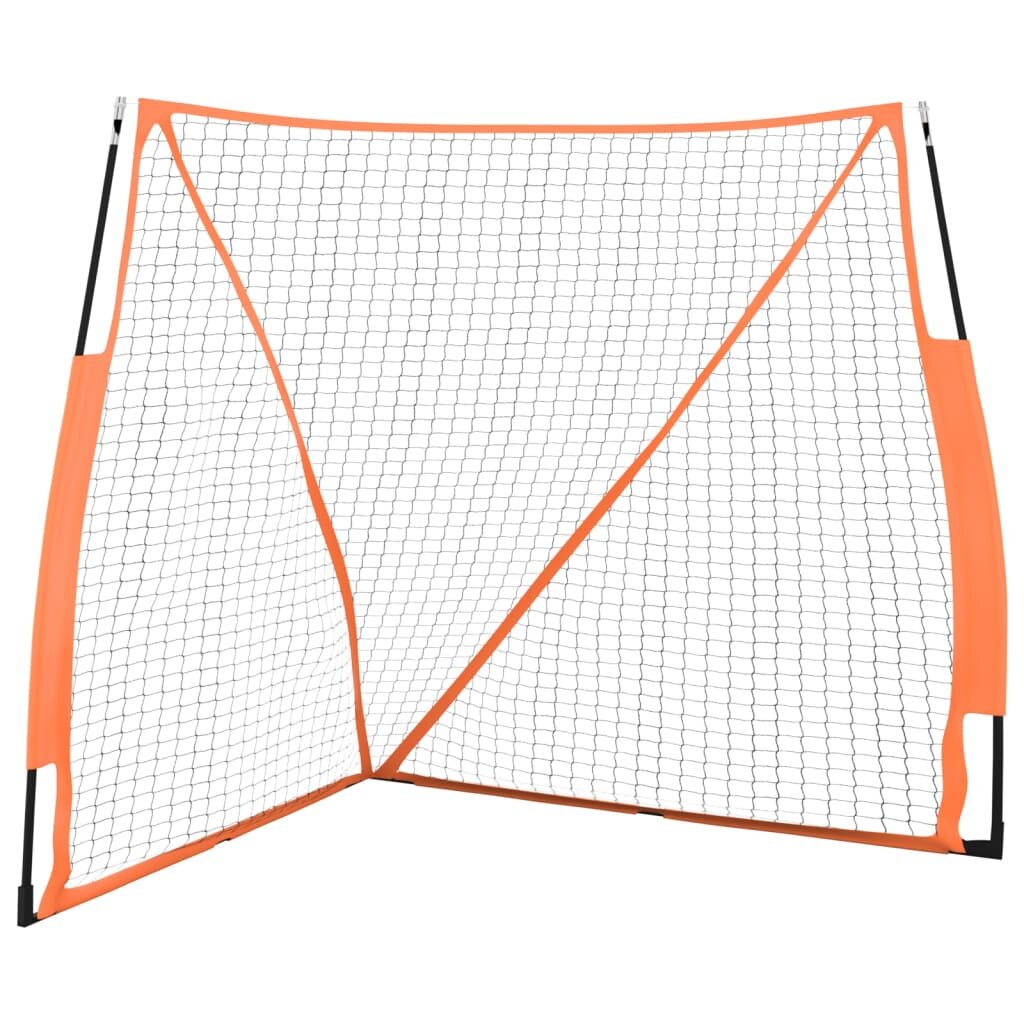 vidaXL Přenosná baseballová síť oranžová/černá 183x182x183cm polyester