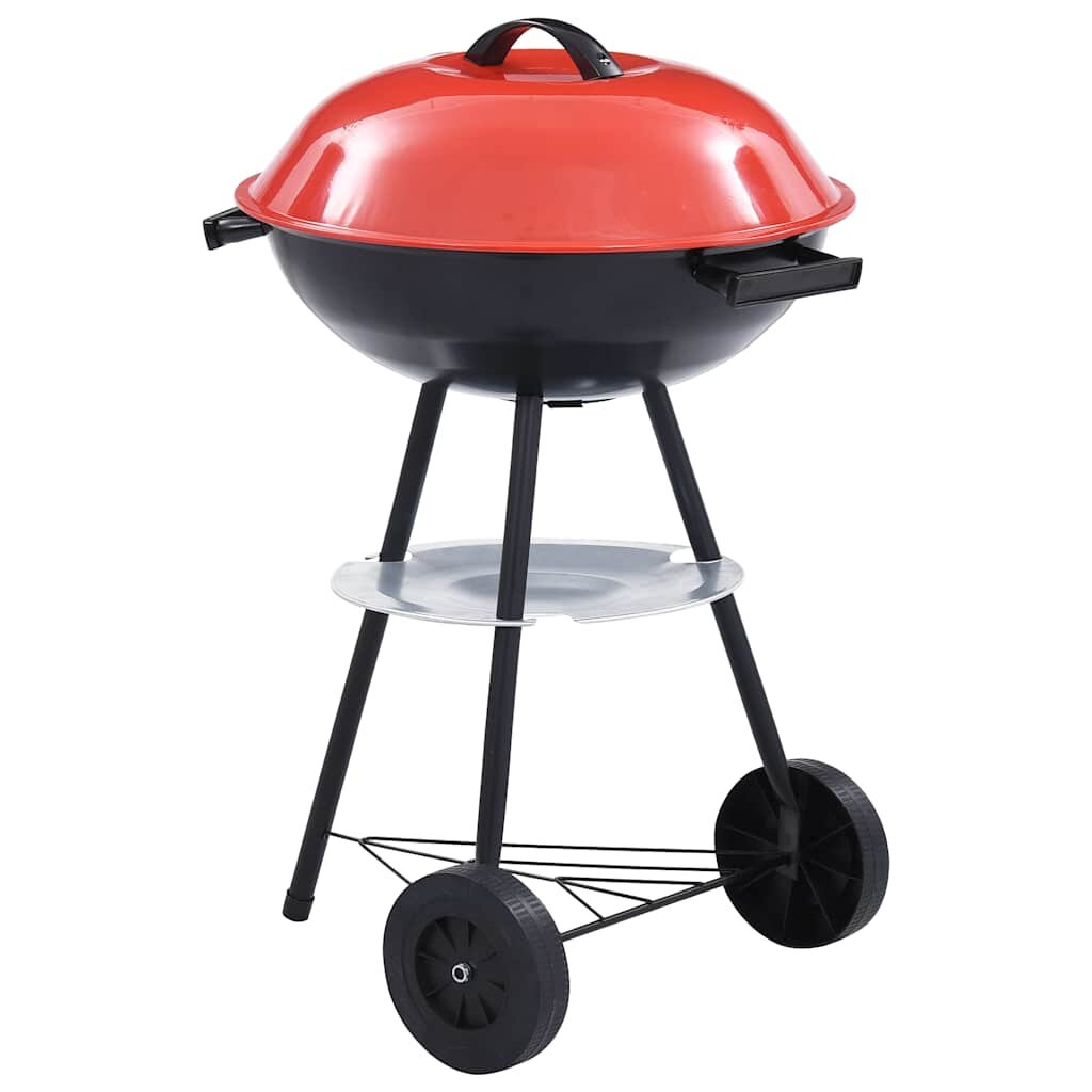 vidaXL Přenosný zahradní gril XXL kotlový s kolečky 44 cm