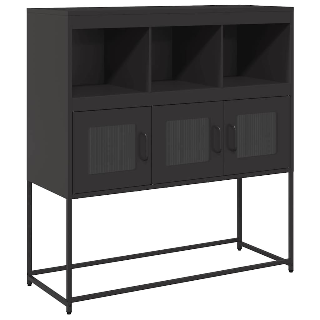 vidaXL Příborník černý 1005 x 39 x 107 cm ocel válcovaná za studena