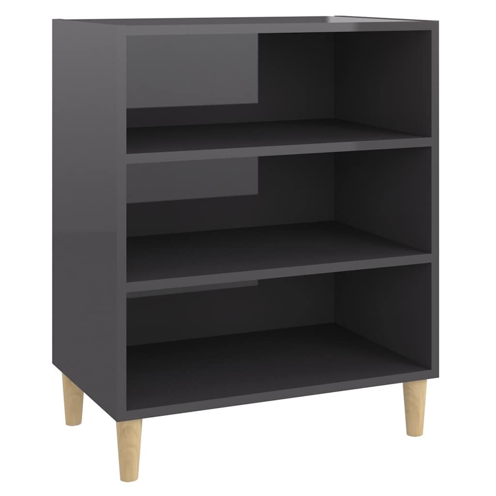 vidaXL Příborník šedý s vysokým leskem 57x35x70 cm kompozitní dřevo