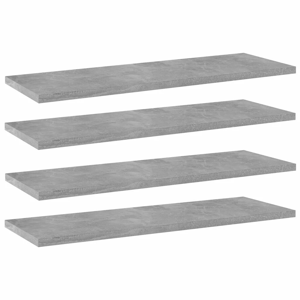 vidaXL Přídavné police 4 ks betonově šedé 60 x 20 x 15 cm dřevotříska