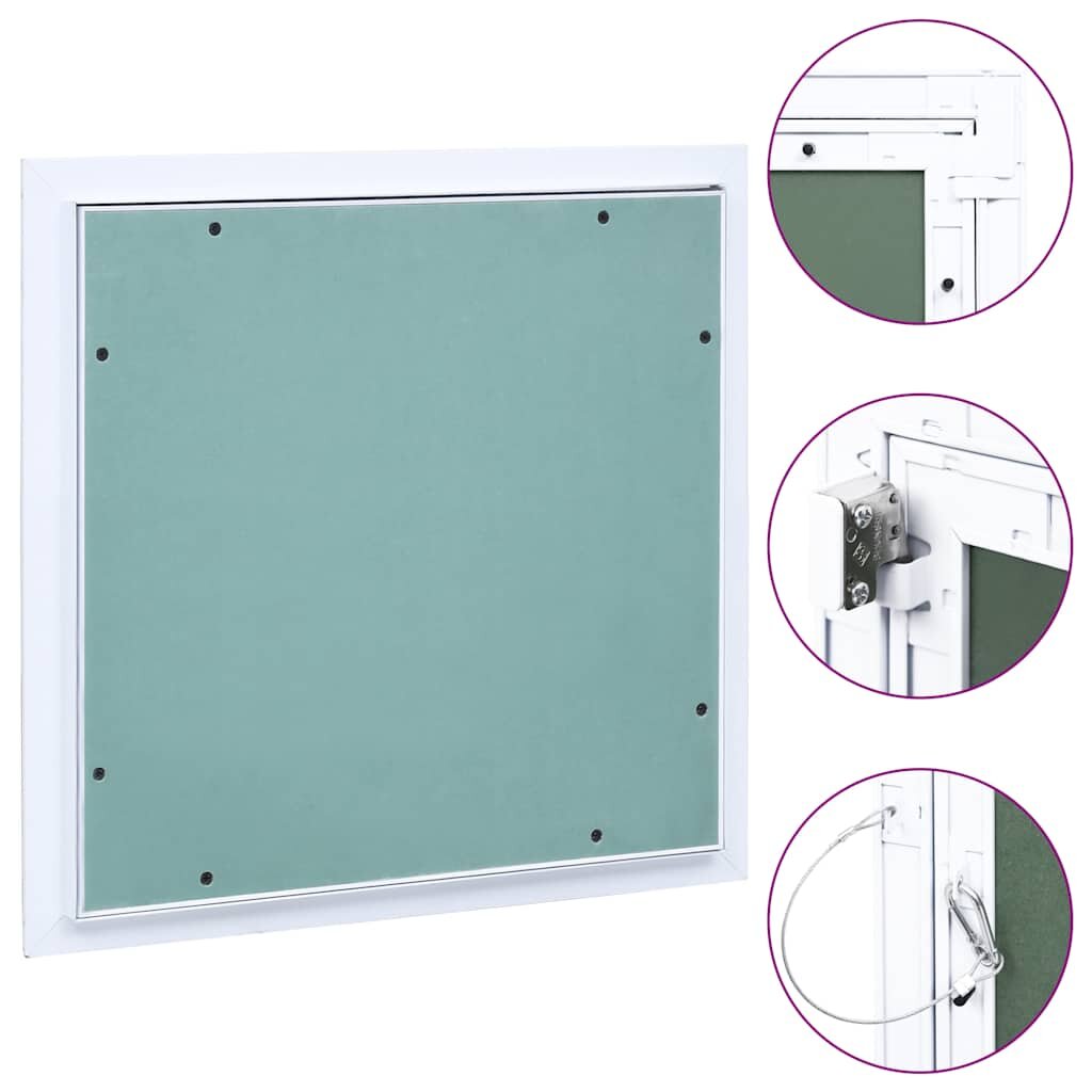 vidaXL Přístupový panel s hliníkovým rámem a sádrokartonem 300x300 mm