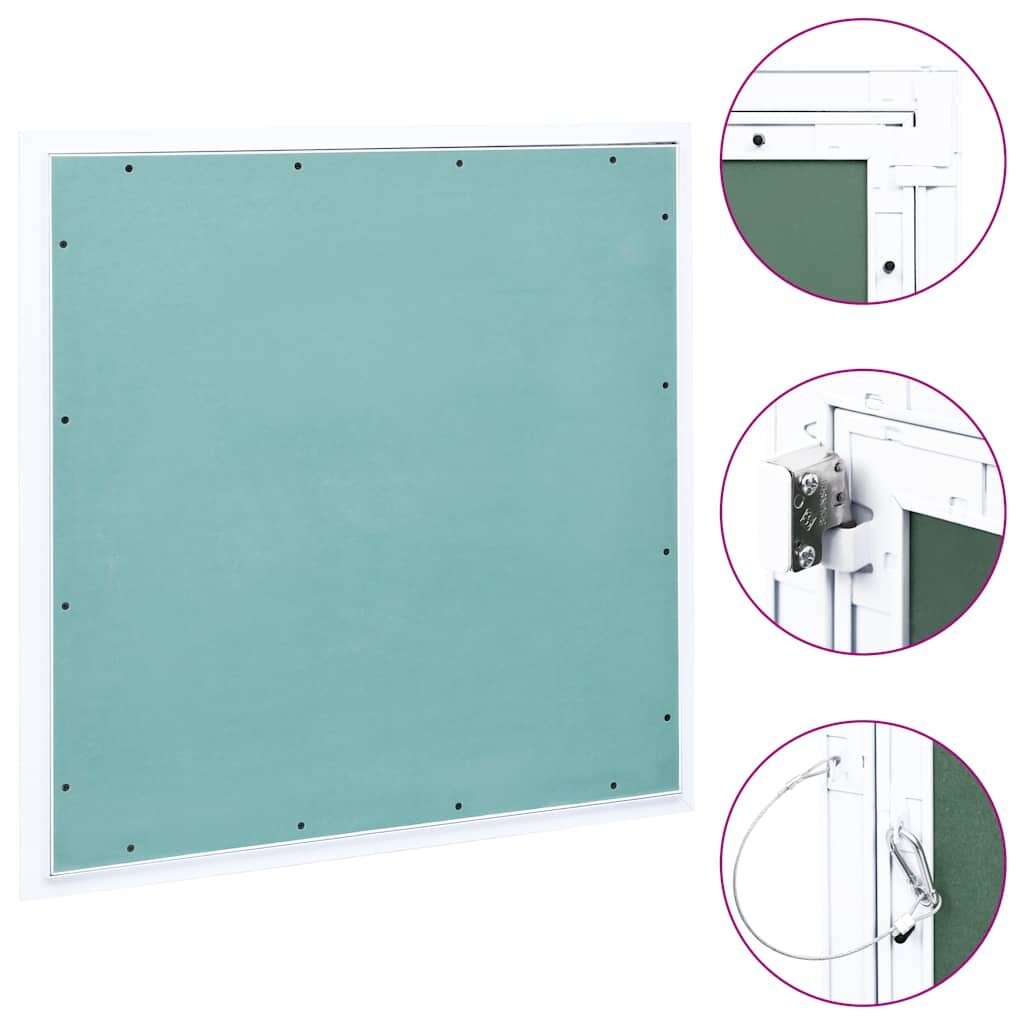 vidaXL Přístupový panel s hliníkovým rámem a sádrokartonem 700x700 mm