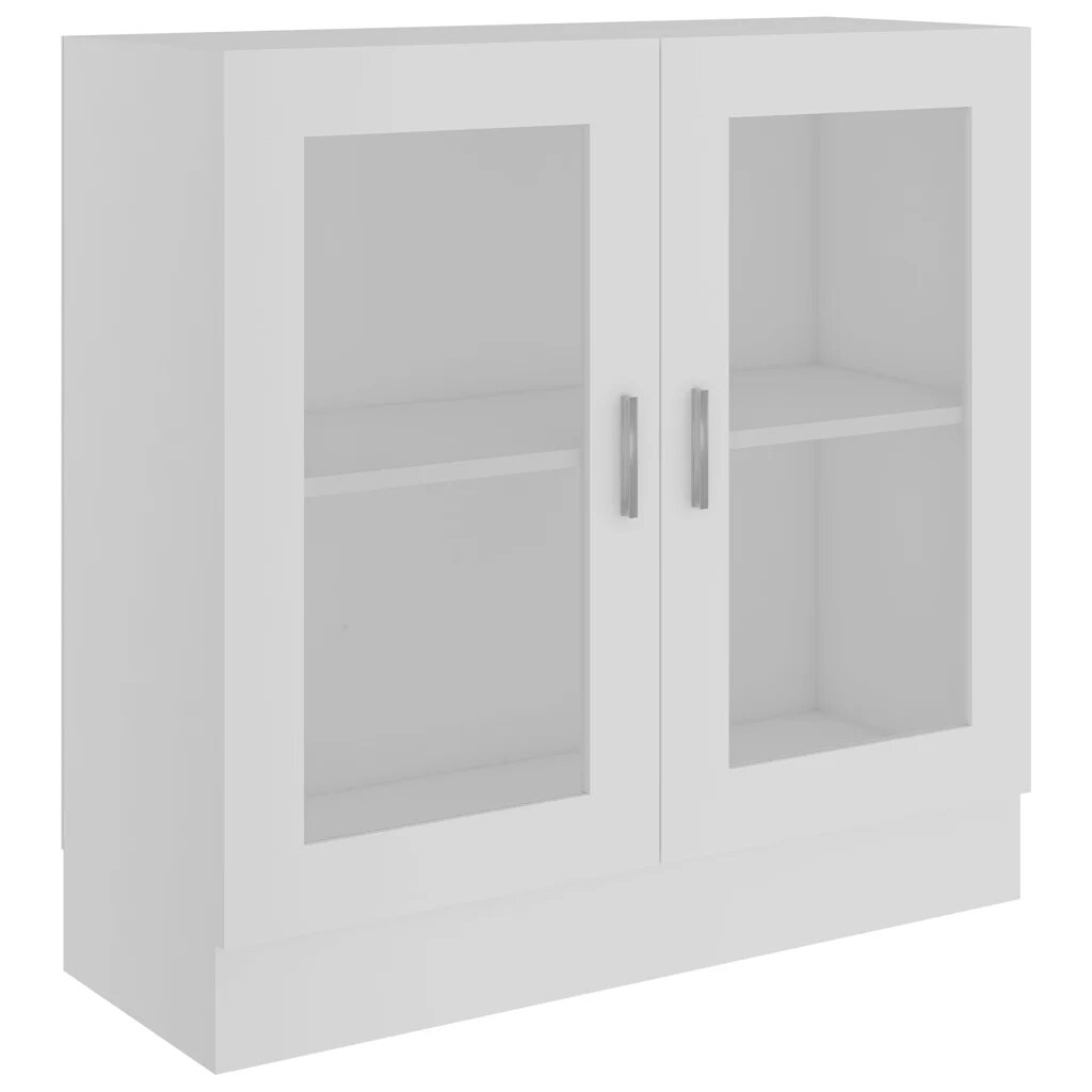 vidaXL Prosklená skříň bílá 825 x 305 x 80 cm kompozitní dřevo