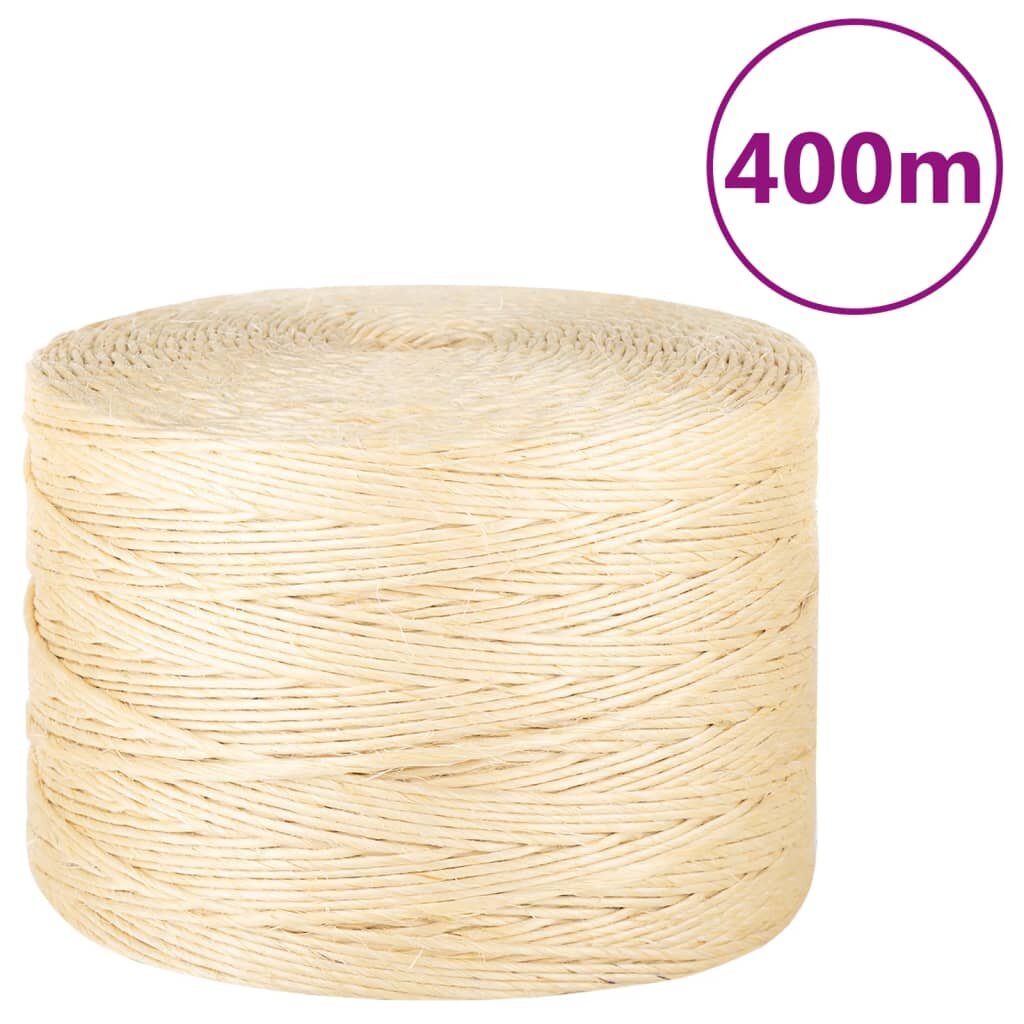 vidaXL Provaz 100% sisal 3 mm 400 m