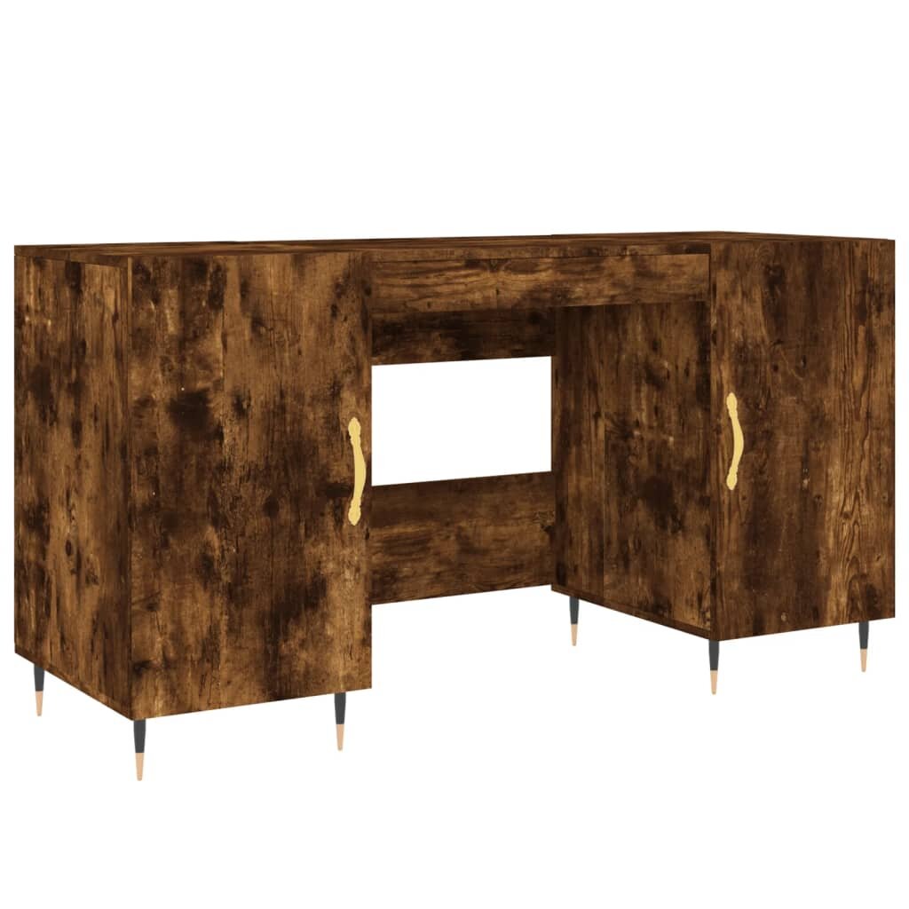 vidaXL Psací stůl kouřový dub 140 x 50 x 75 cm kompozitní dřevo