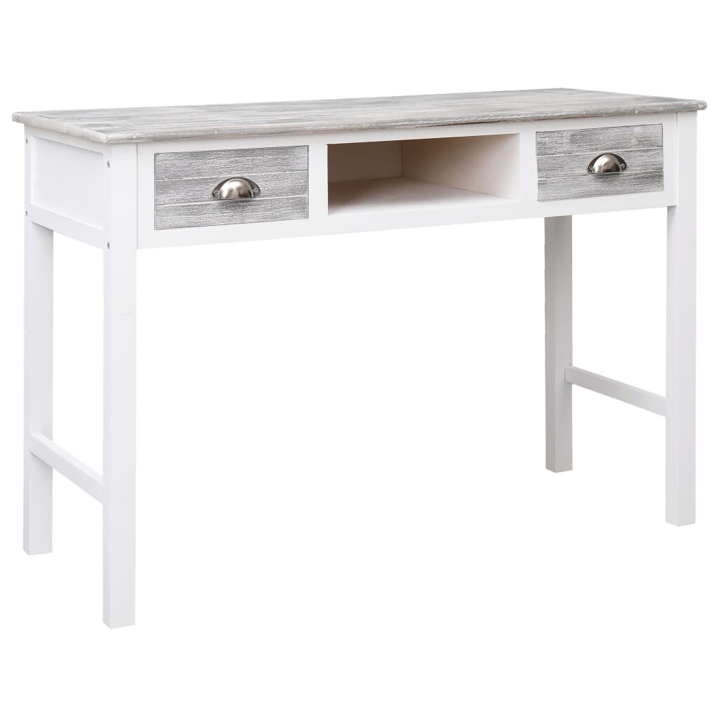 vidaXL Psací stůl šedý 110 x 45 x 76 cm dřevo