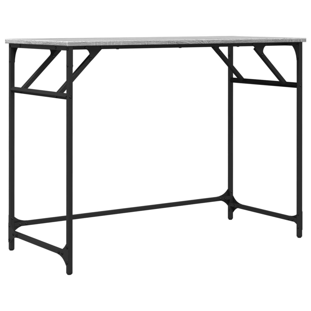 vidaXL Psací stůl šedý sonoma 100 x 45 x 76 cm kompozitní dřevo a ocel