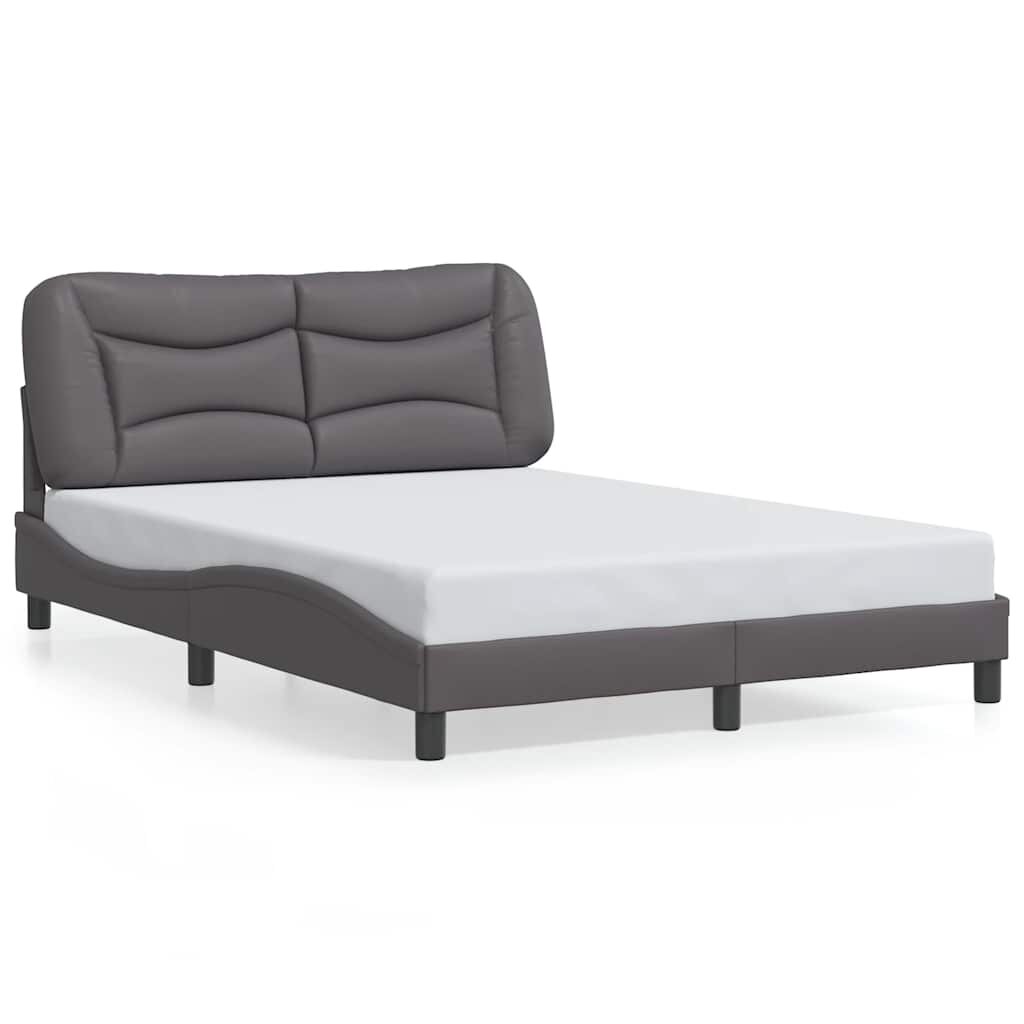 vidaXL Rám postele bez matrace Hvar šedý 120x200 cm umělá kůže