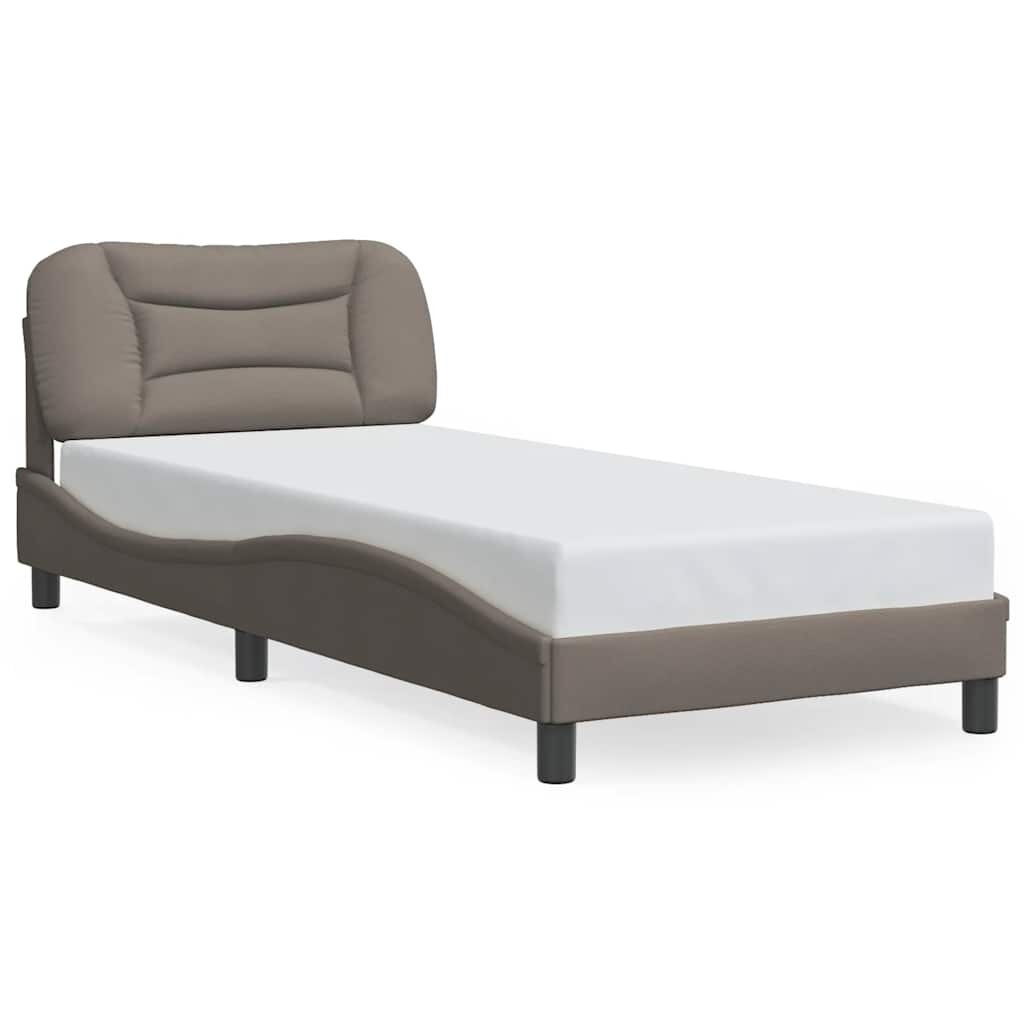 vidaXL Rám postele bez matrací Hvar taupe 80x200 cm textil