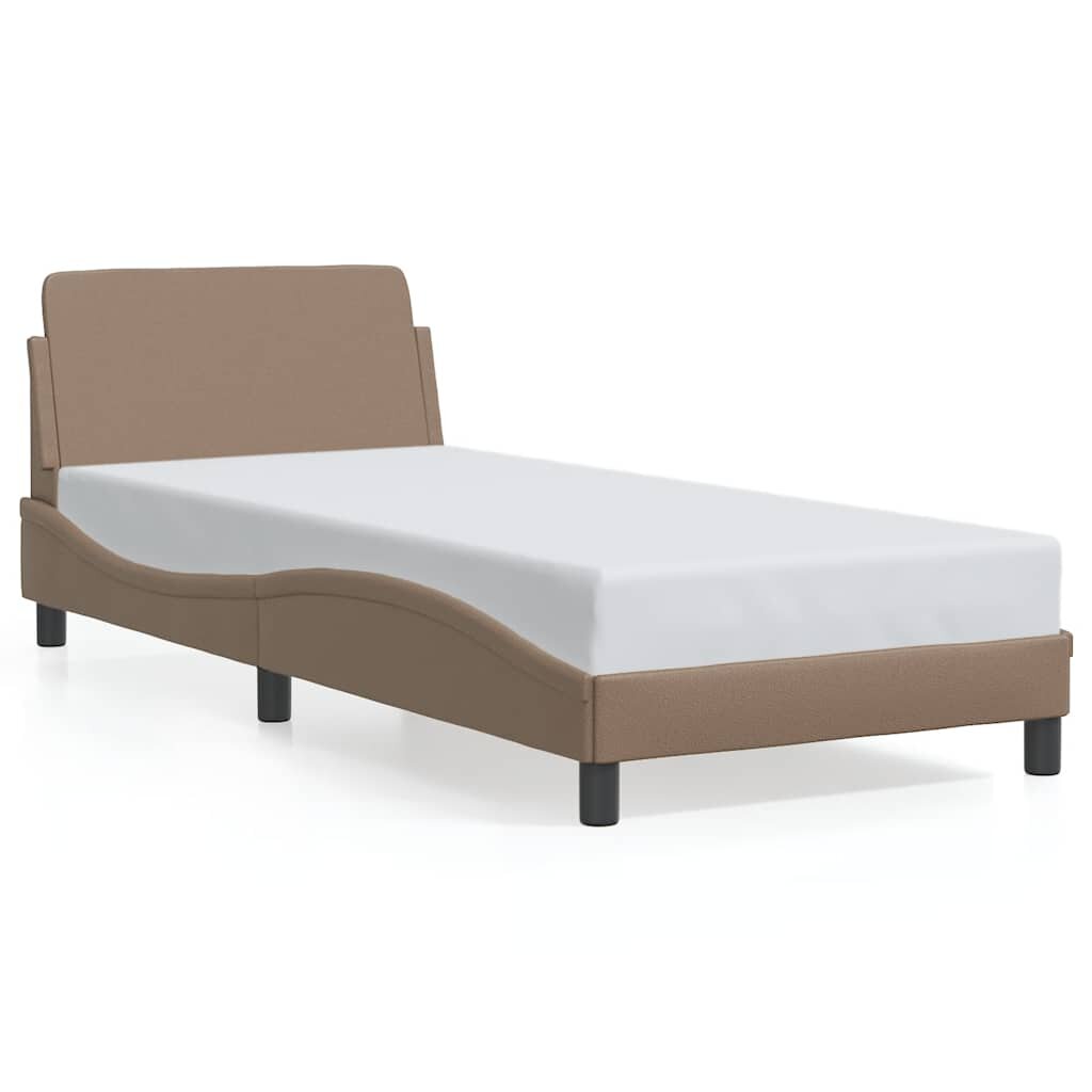 vidaXL Rám postele Dover cappuccino 90x190 cm umělá kůže