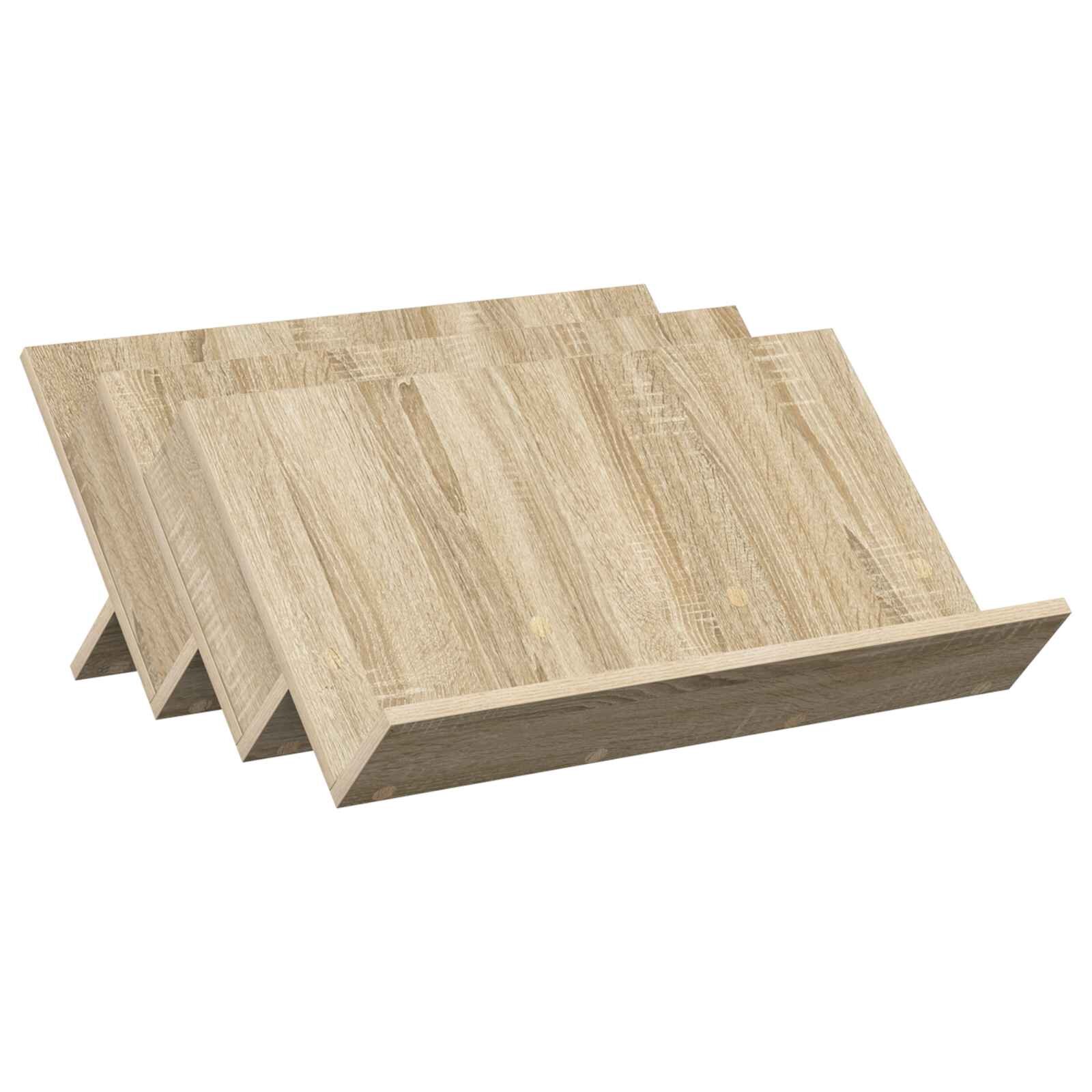 vidaXL Regál na časopisy Sonoma dub 65 x 53 x 285 cm Kompozitní dřevo